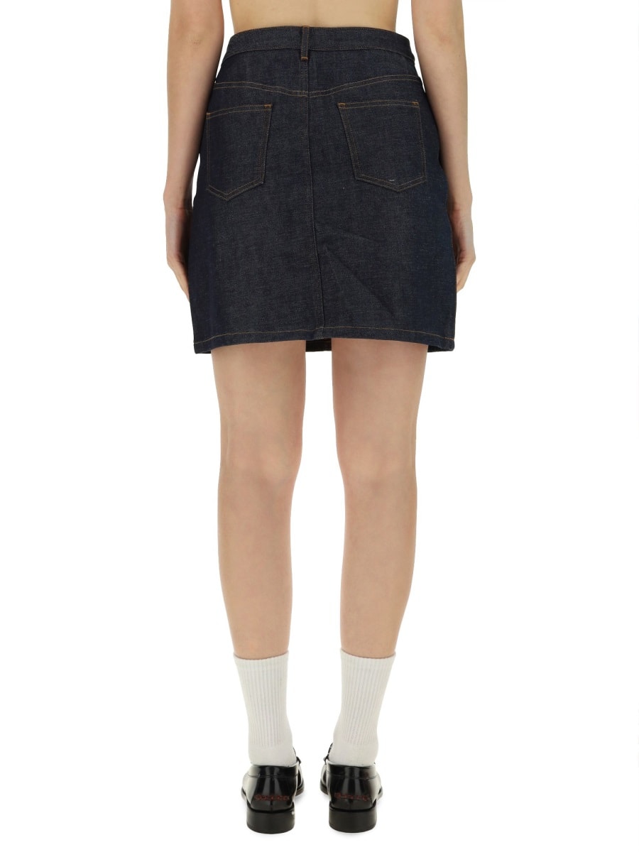 Shop Apc Mini Skirt In Blue