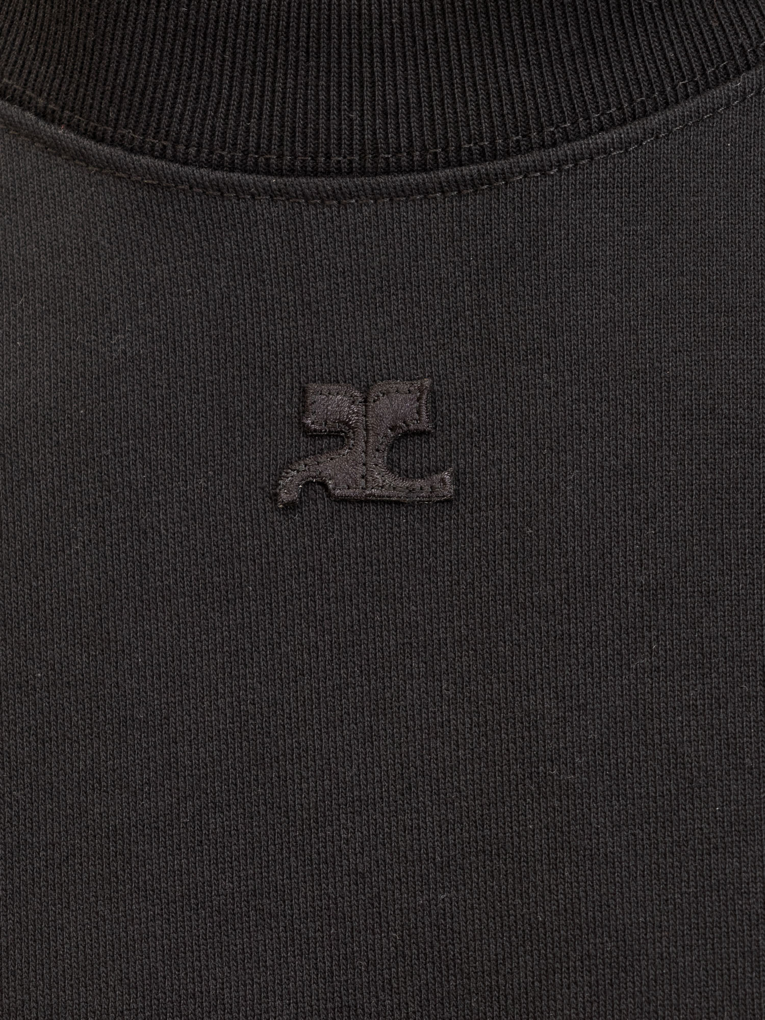 Shop Courrèges Sweatshirt With Logo In Black