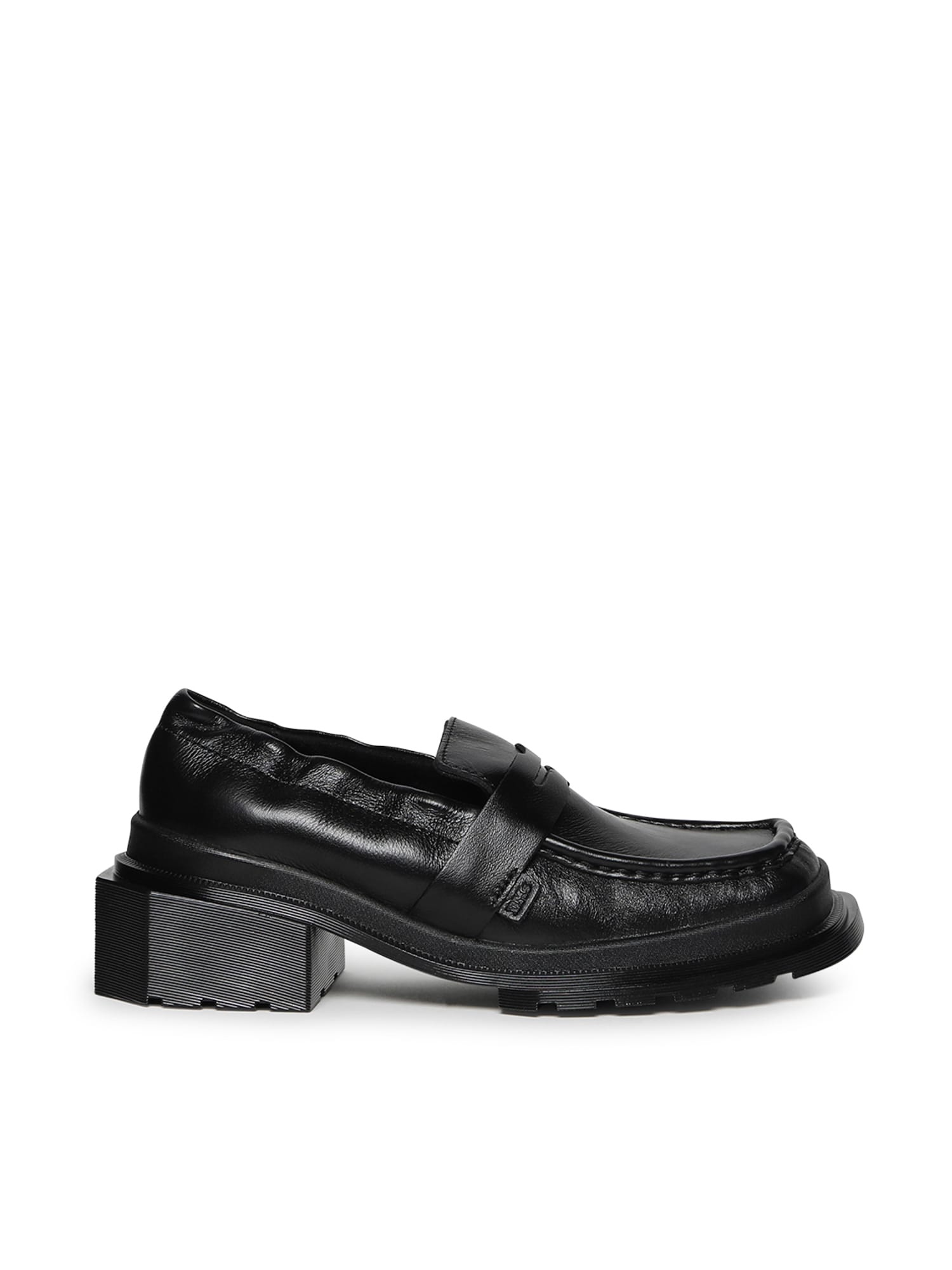 Dr. Martens Maybole Ruched Leather Loafers In Black