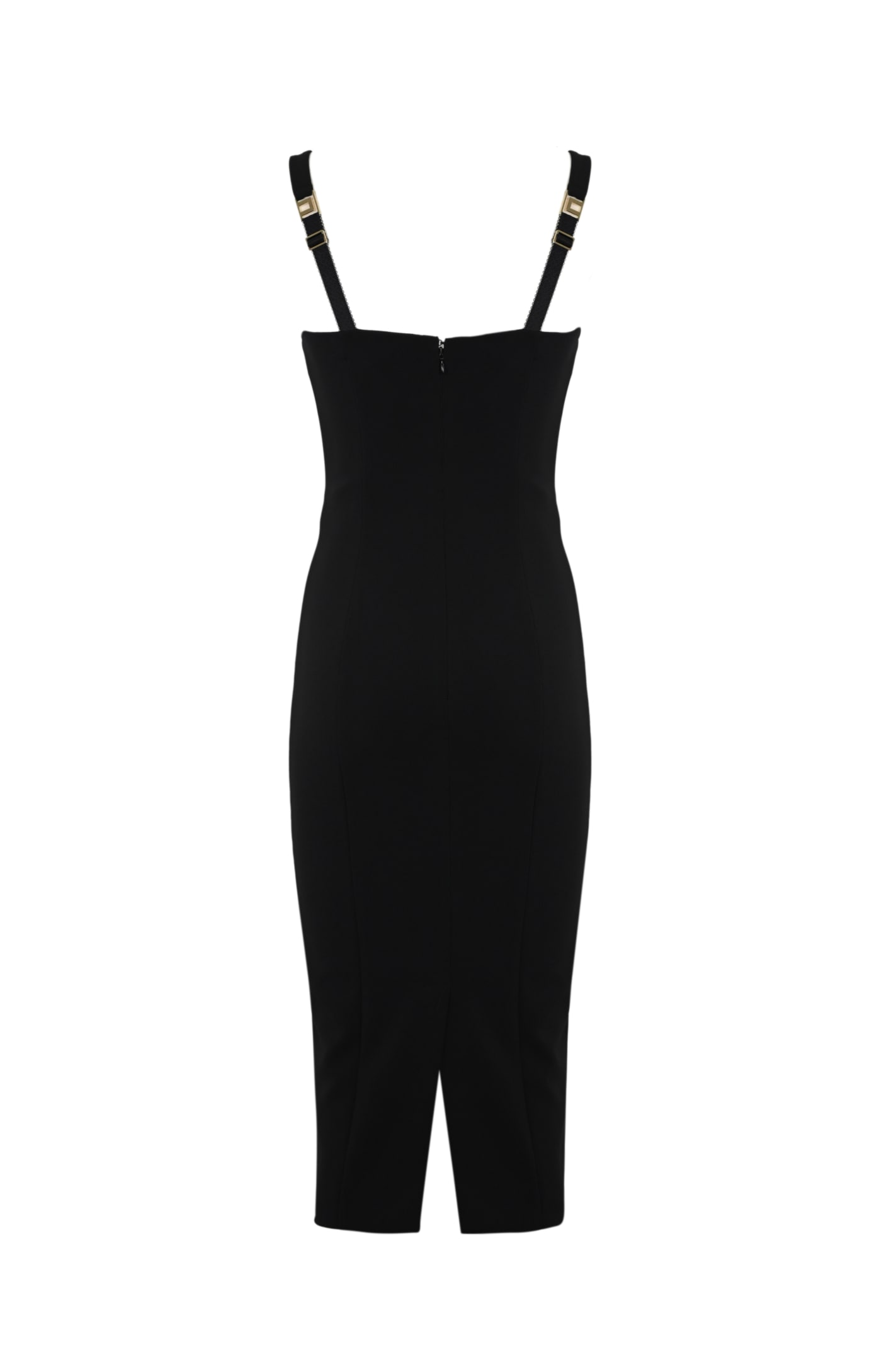 Shop Elisabetta Franchi Dress With Crepe Bow In Nero