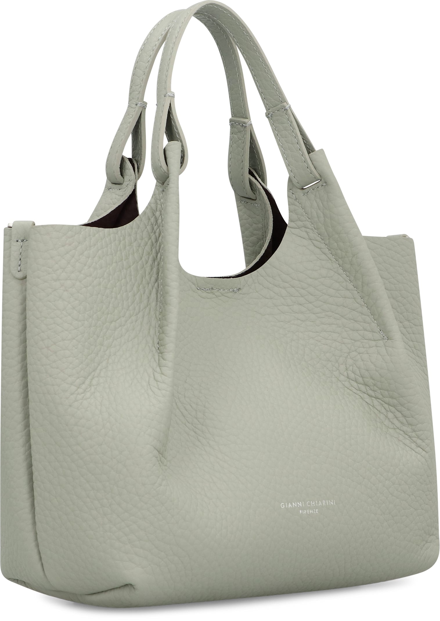 Gianni Chiarini Dua Leather Handbag In Gray