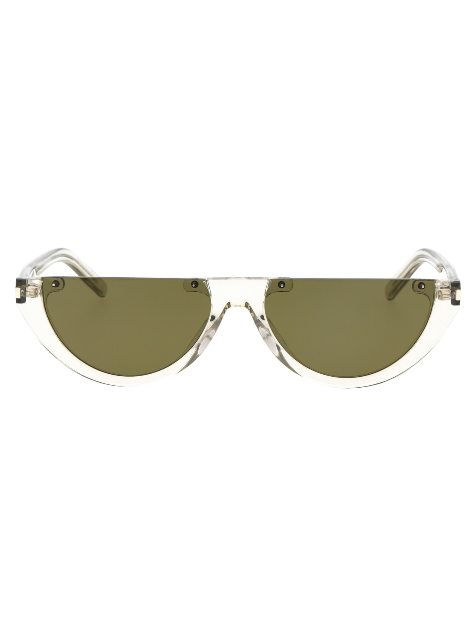 Saint Laurent Sl 563 Cat-eye Sunglasses In 003 Green Green Green