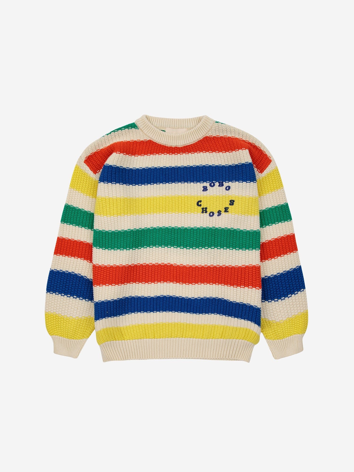 Bobo Choses Multicolored Sweater For Kids With Stripes