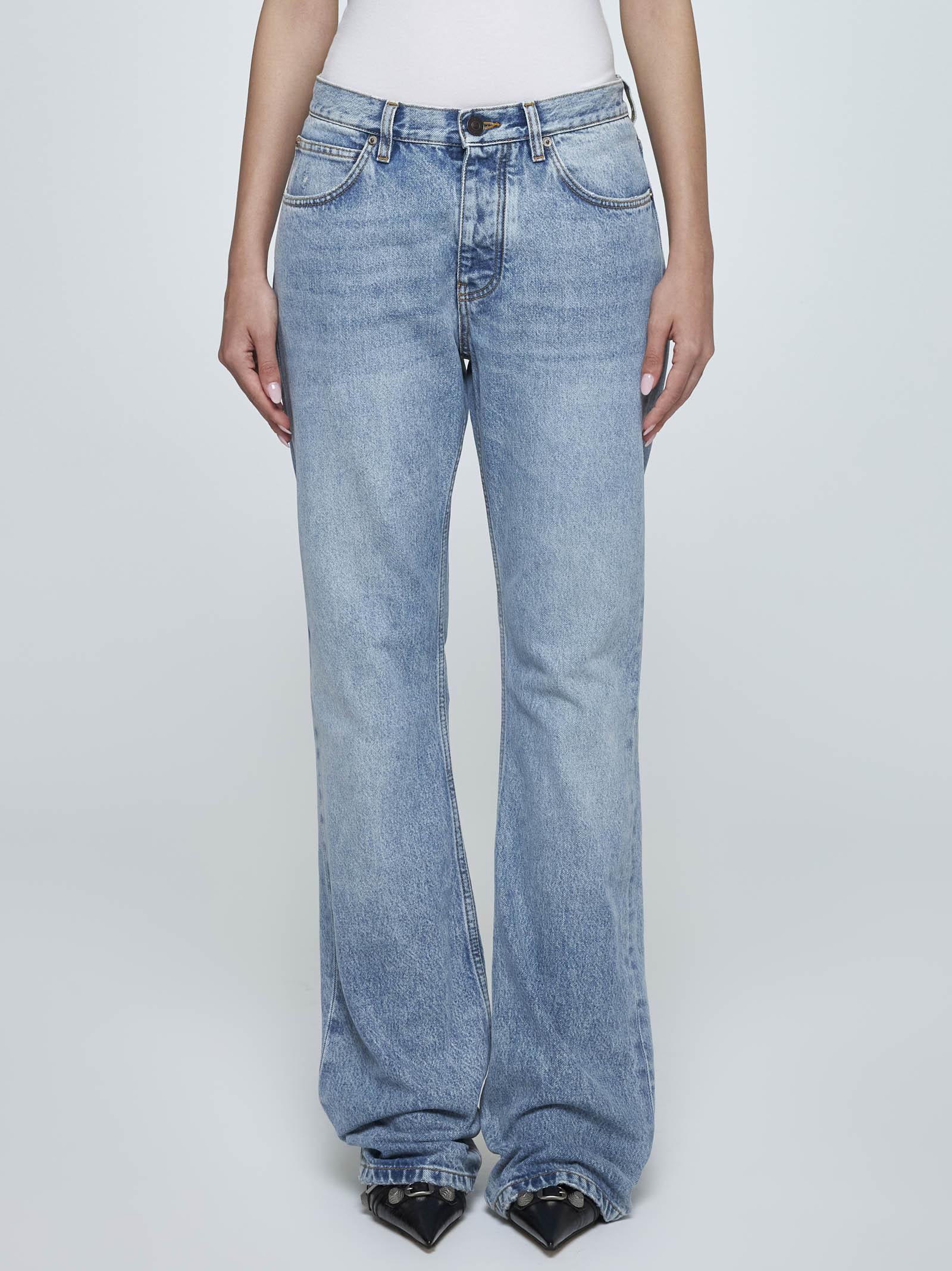 Balenciaga Low-waist Jeans In Iced Blue
