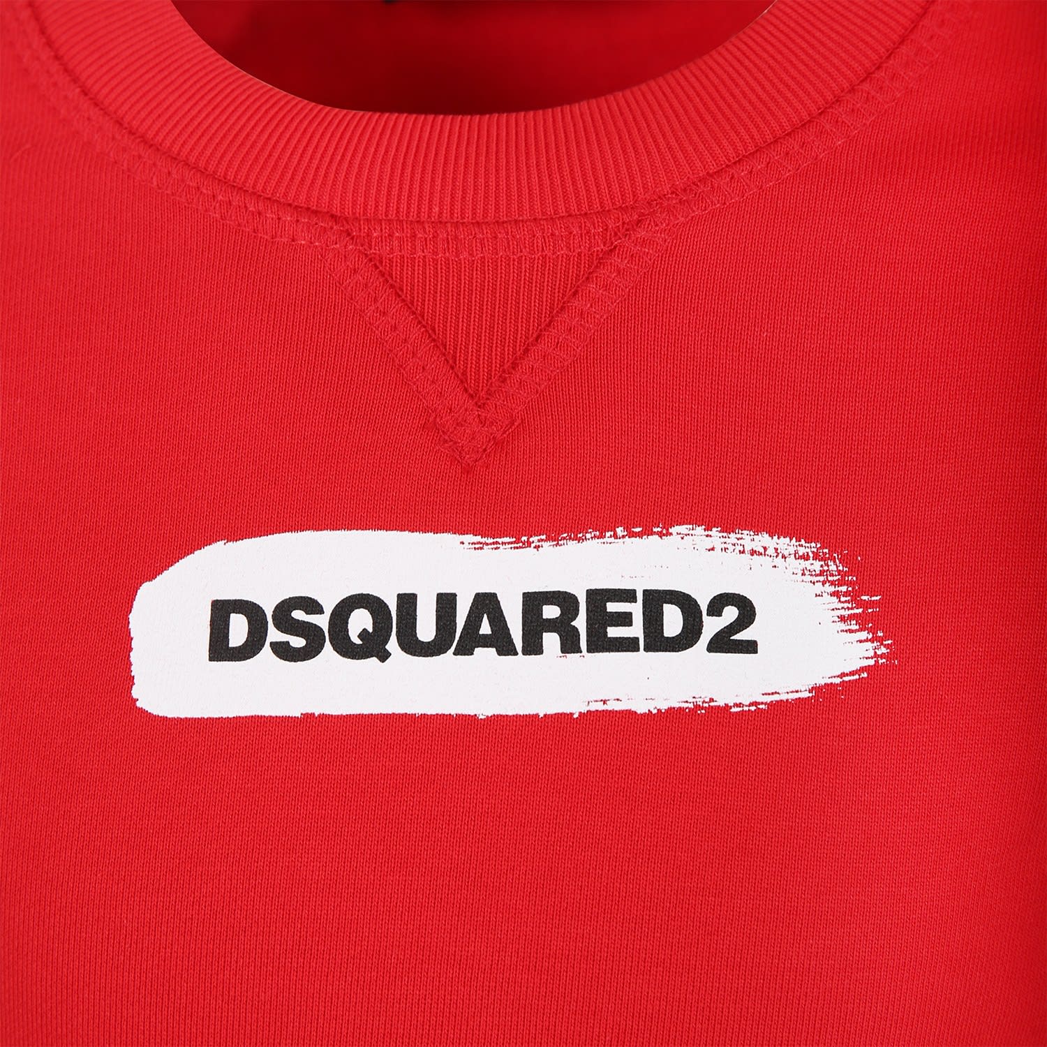 Shop Dsquared2 Red Sweatshirt For Boy With Logo