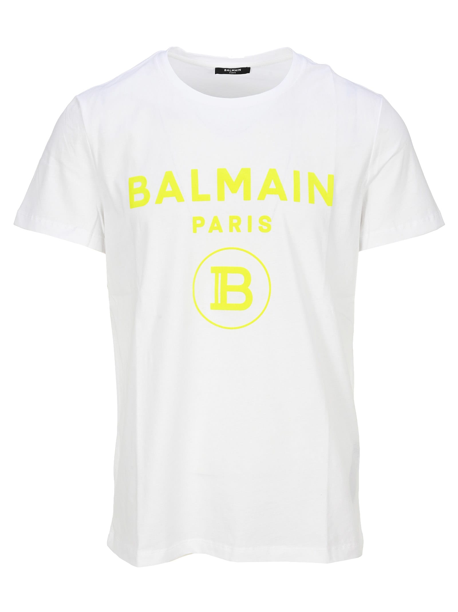 Balmain Cotton T-shirt With Balmain Paris Logo Print