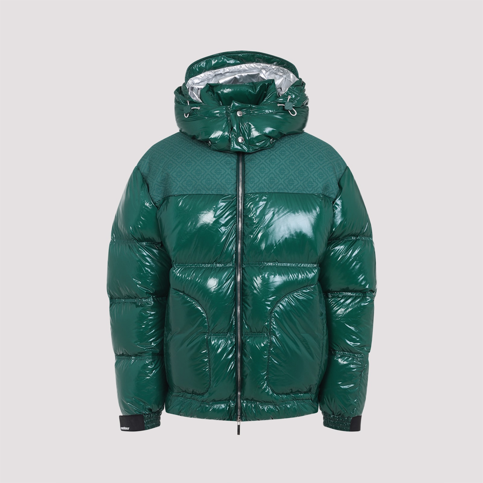 Casablanca Quilted Down-feather Jacket With Glossy Finish In Multi