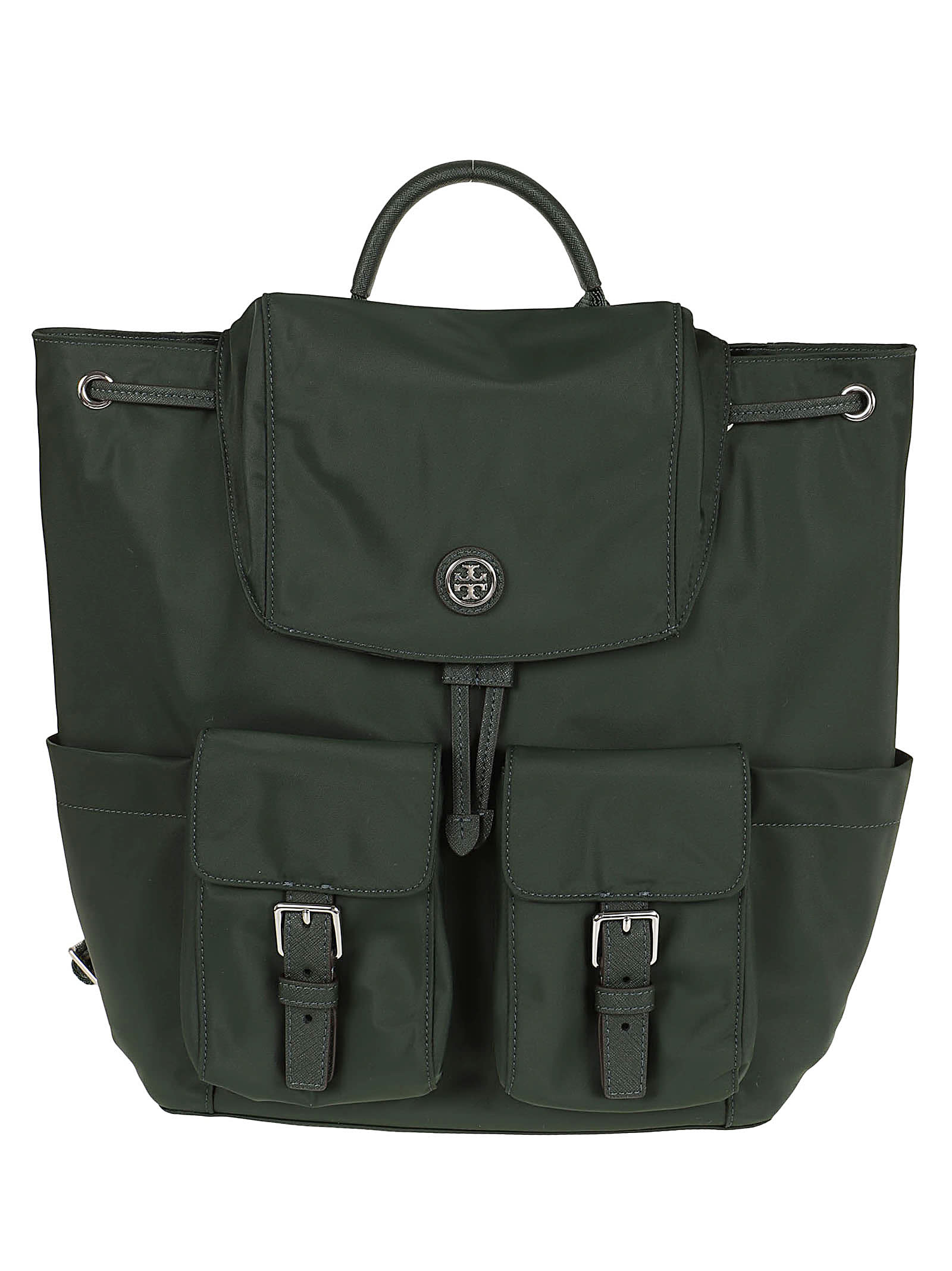 Shop Tory Burch Virginia Flap Backpack In Basil