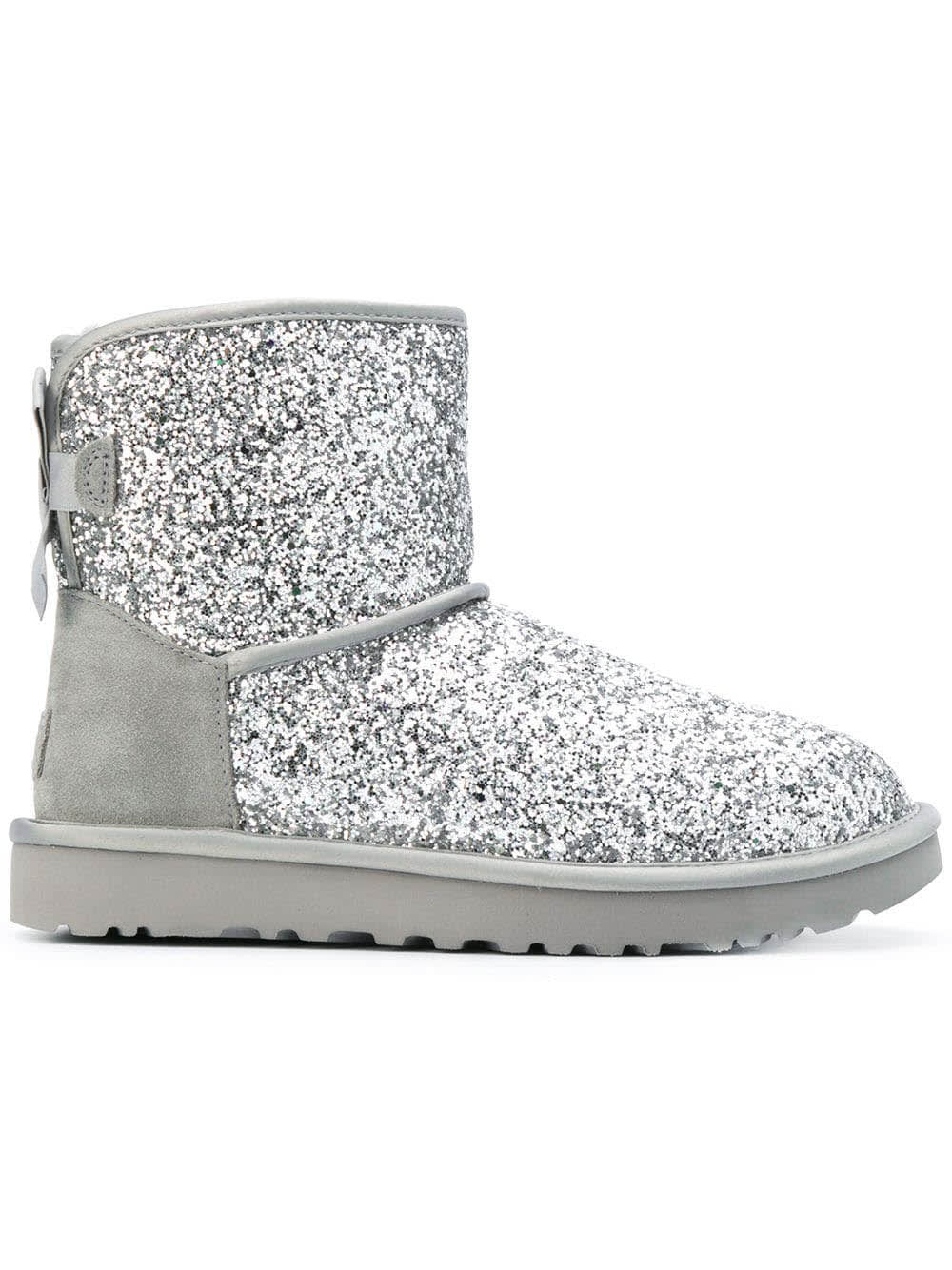 silver uggs with bows