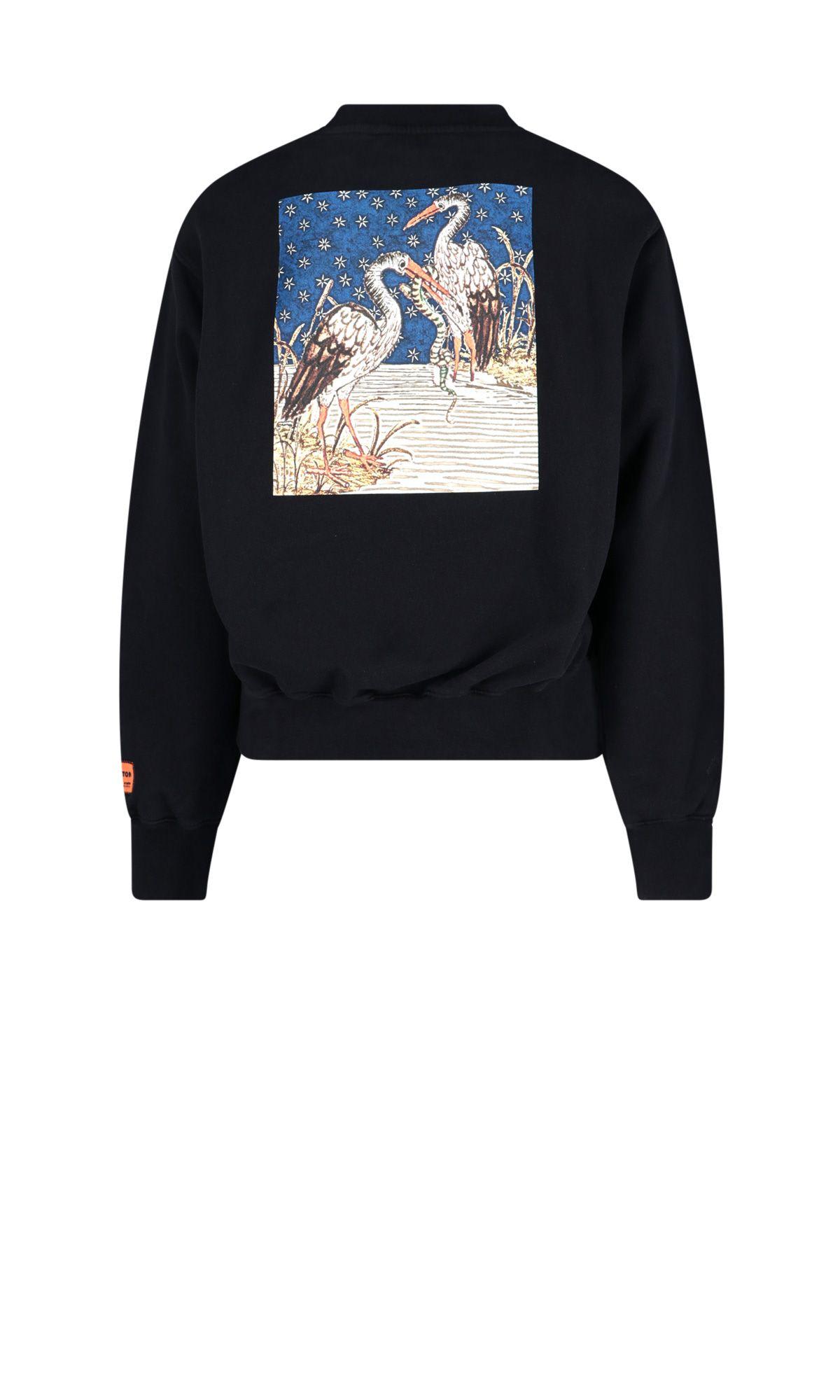 Shop Heron Preston Medieval Crew Neck Sweatshirt In Black
