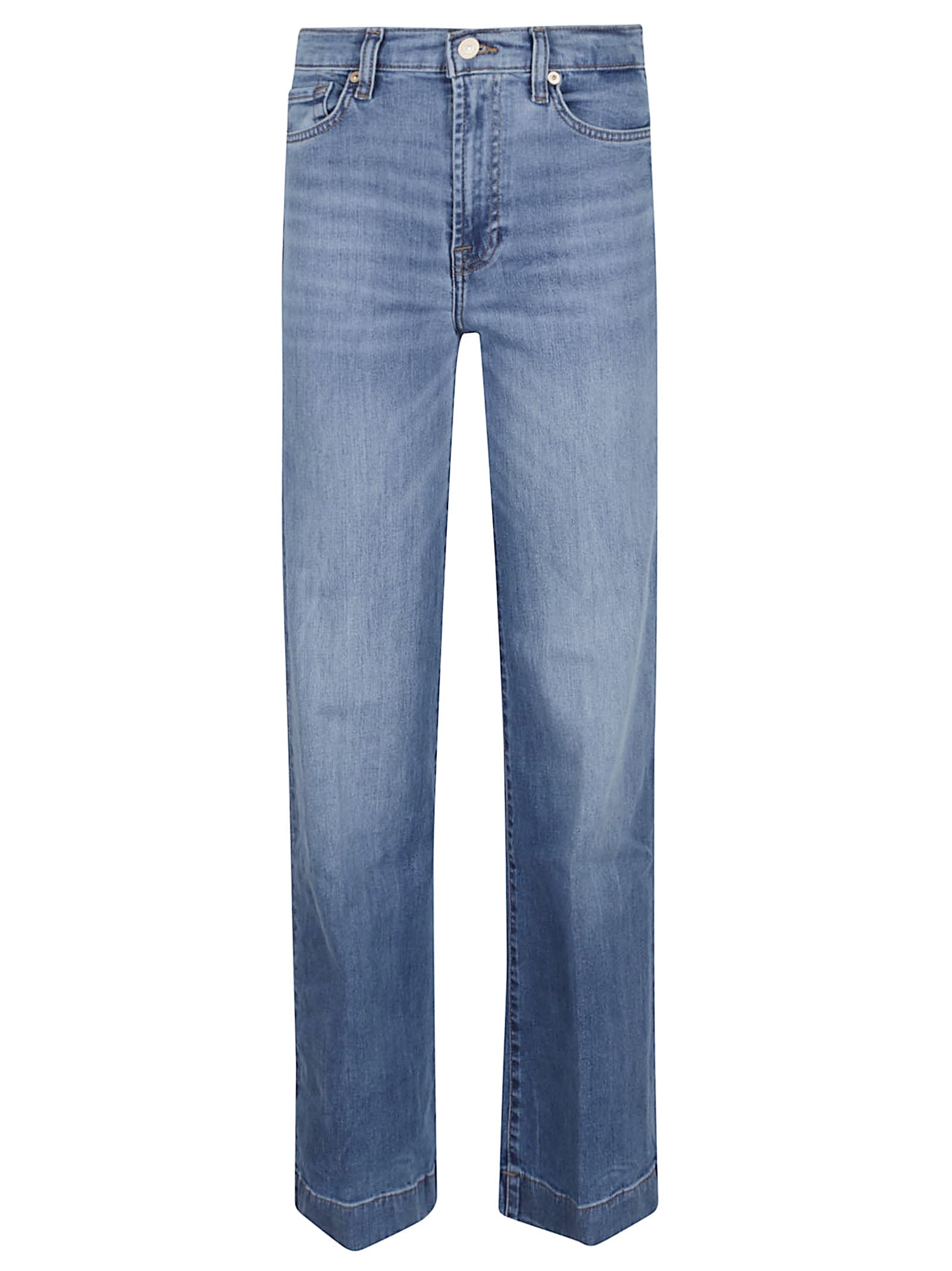 7 For All Mankind Straight-leg Jeans In Blue