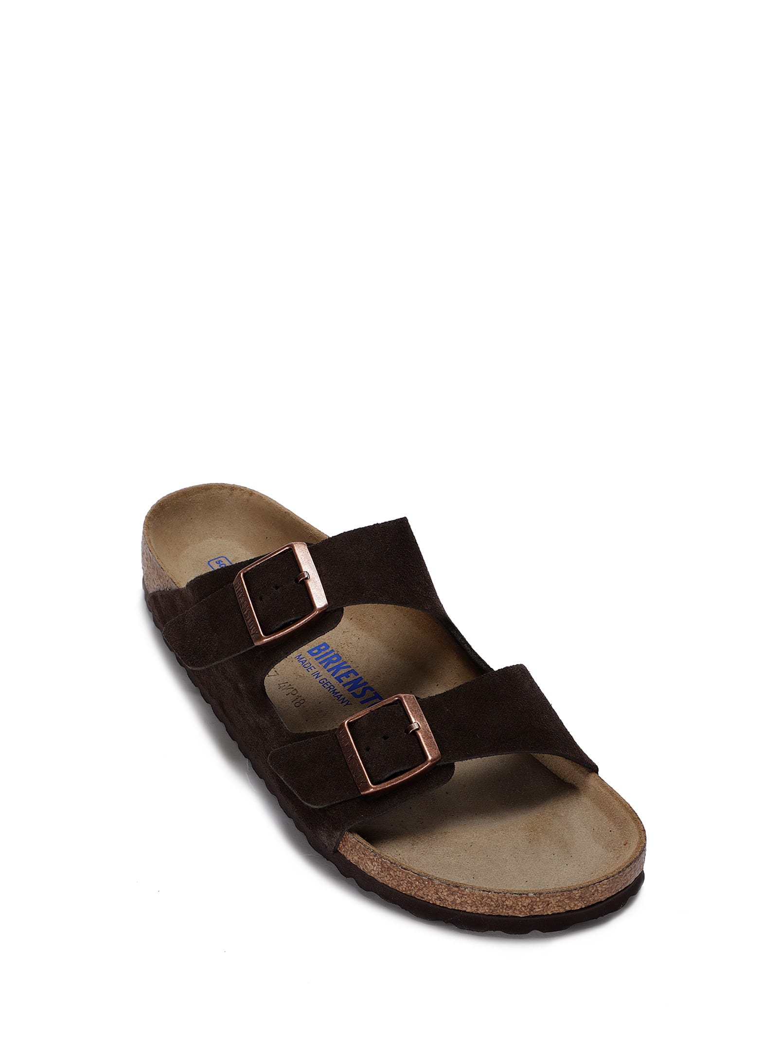 Birkenstock Mens Habana Waxy Leather Arizona Double-strap Suede Sandals Eur 41.5 / 7.5 Uk