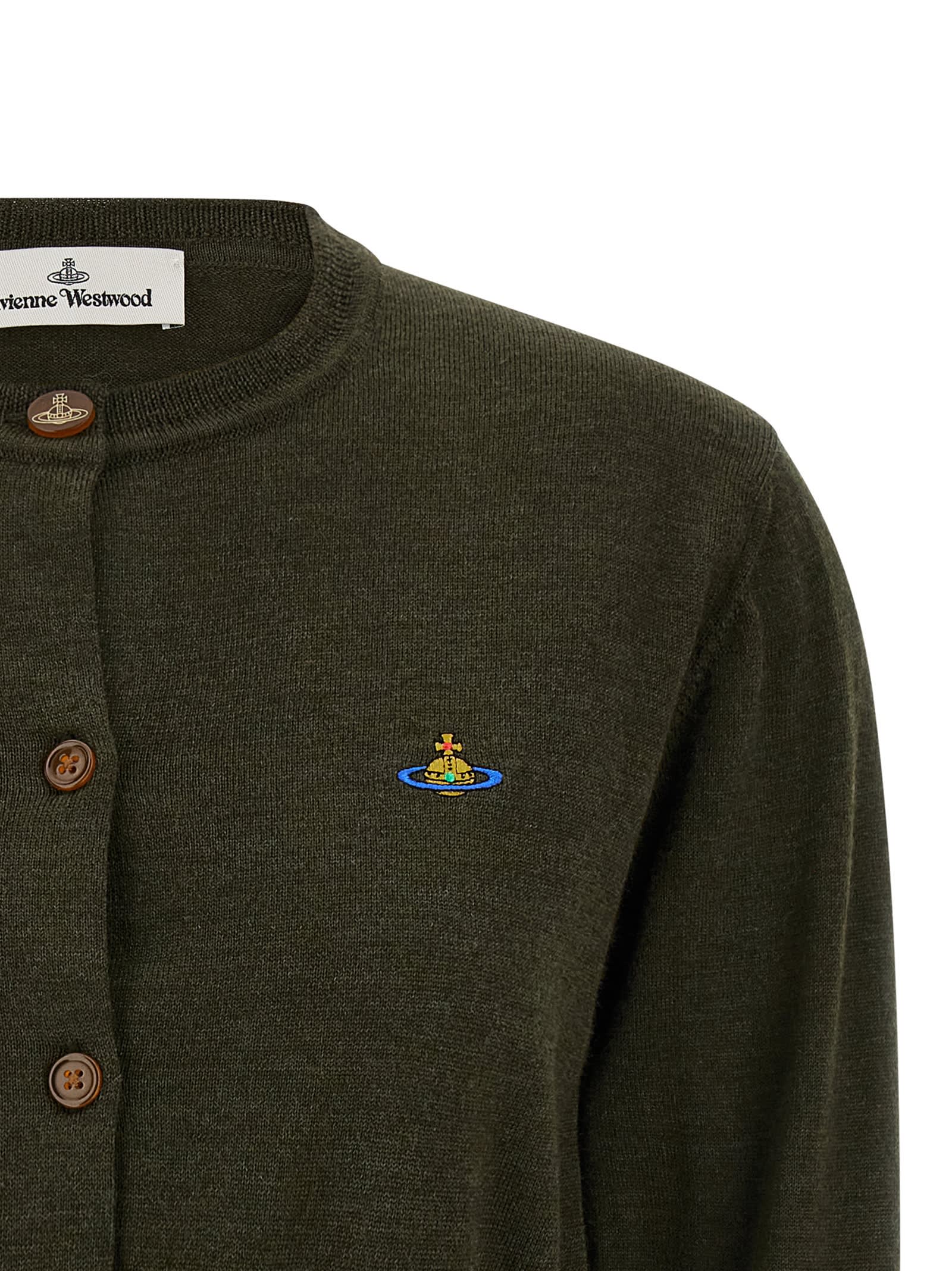 Vivienne Westwood Bea Cropped Cardigan In Green