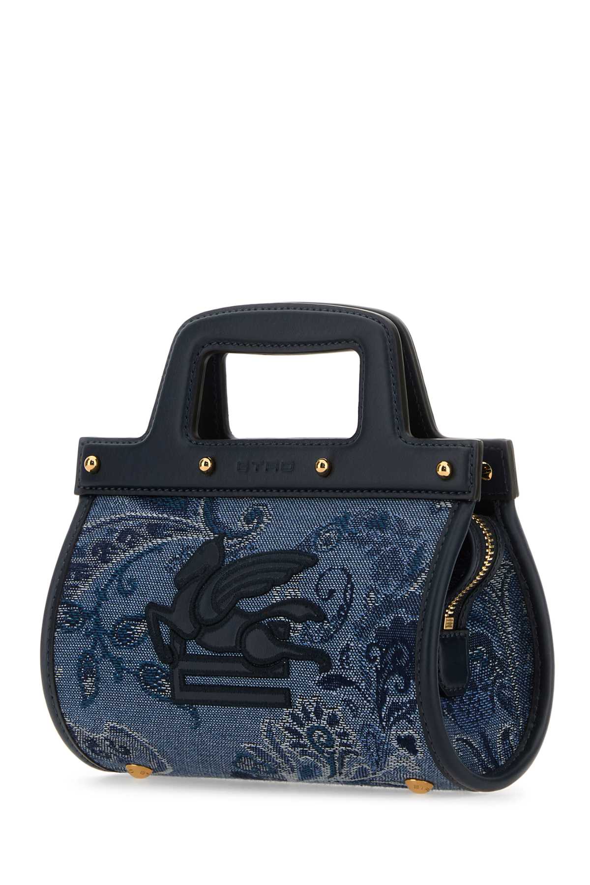 Shop Etro Embroidered Jacquard Handbag In S9883