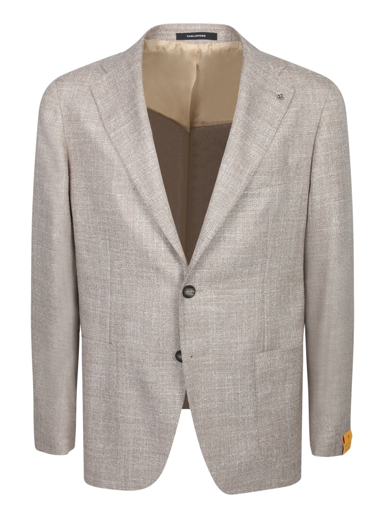 TAGLIATORE BEIGE WOVEN FABRIC JACKET