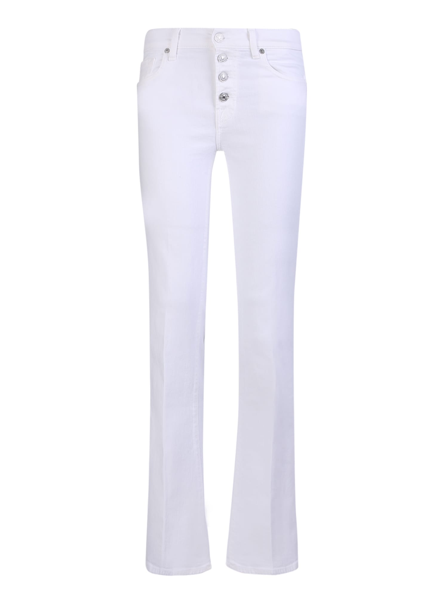 7 for all mankind bootcut white jeans