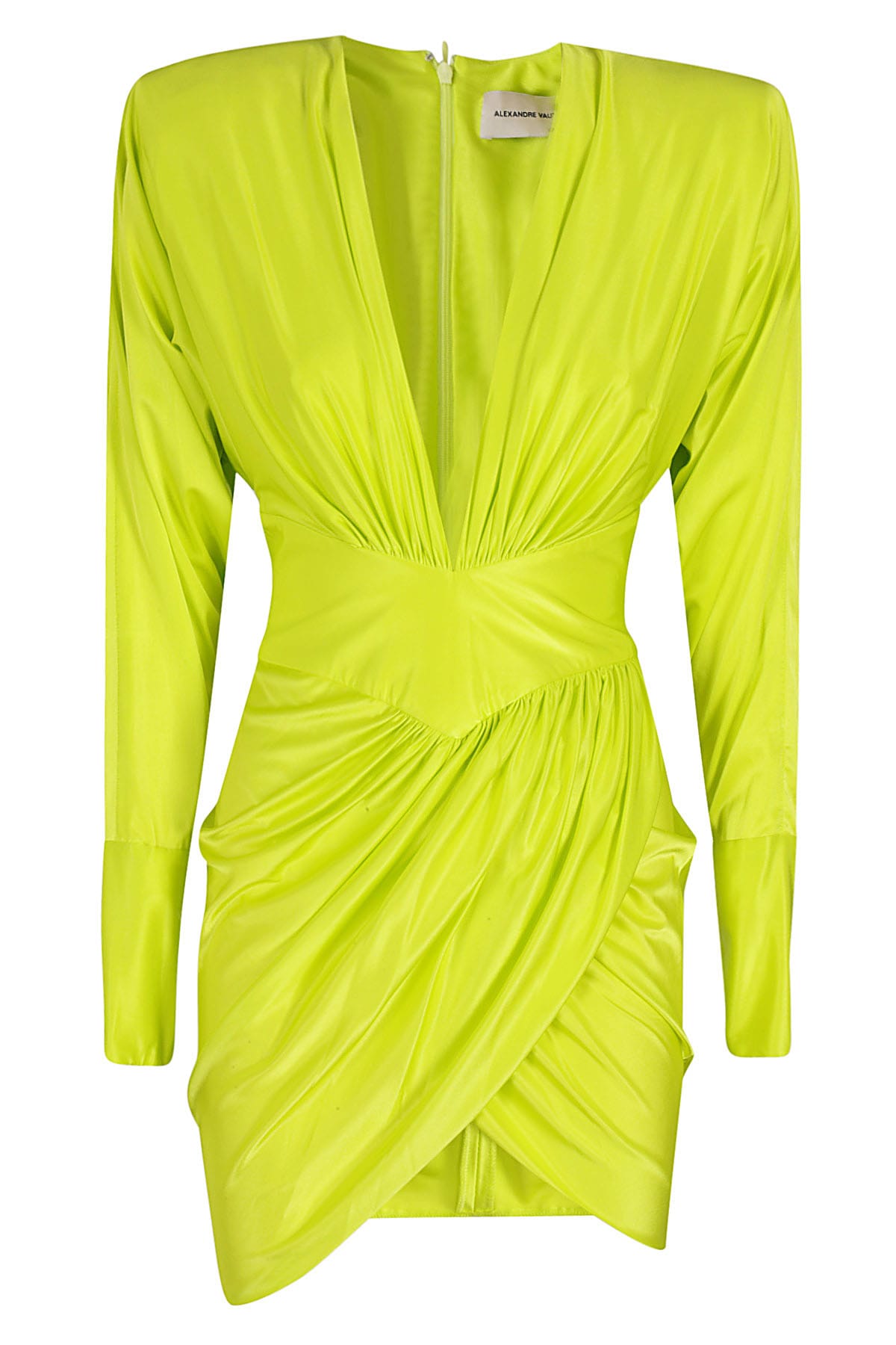 Alexandre Vauthier Mini Dress In Neon Yellow