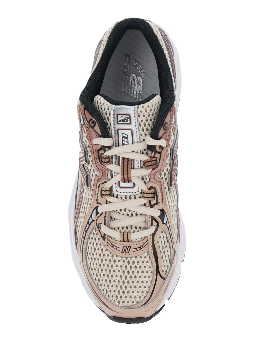 New Balance Mesh Panel Rubber Sole Sneakers In Brown