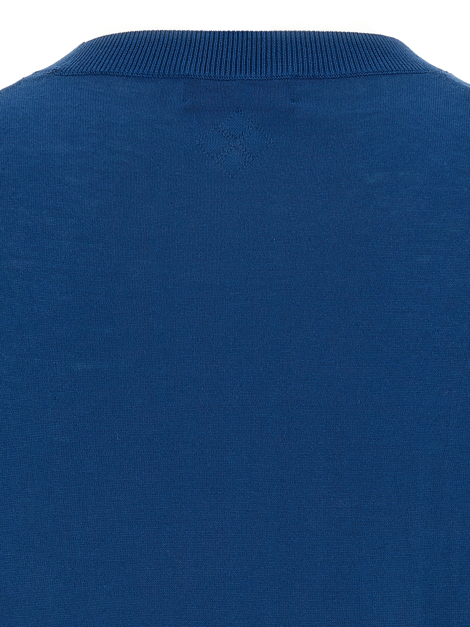 Ballantyne R Neck Sweaters And Cardigans In Blue