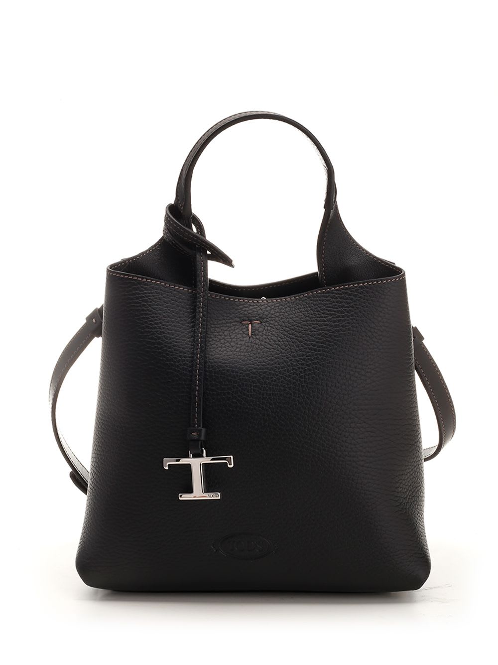 Shop Tod's T Timeless Mini Handbag In Black