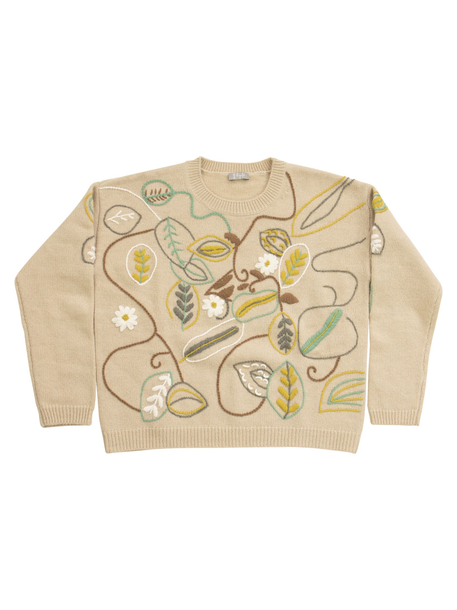 Il Gufo Crew-neck Jumper With Hand Embroidery