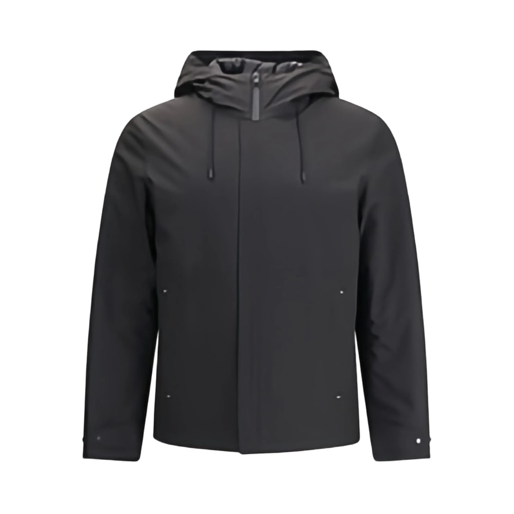 Woolrich Zippered Long-sleeved Casual Jacket In Black