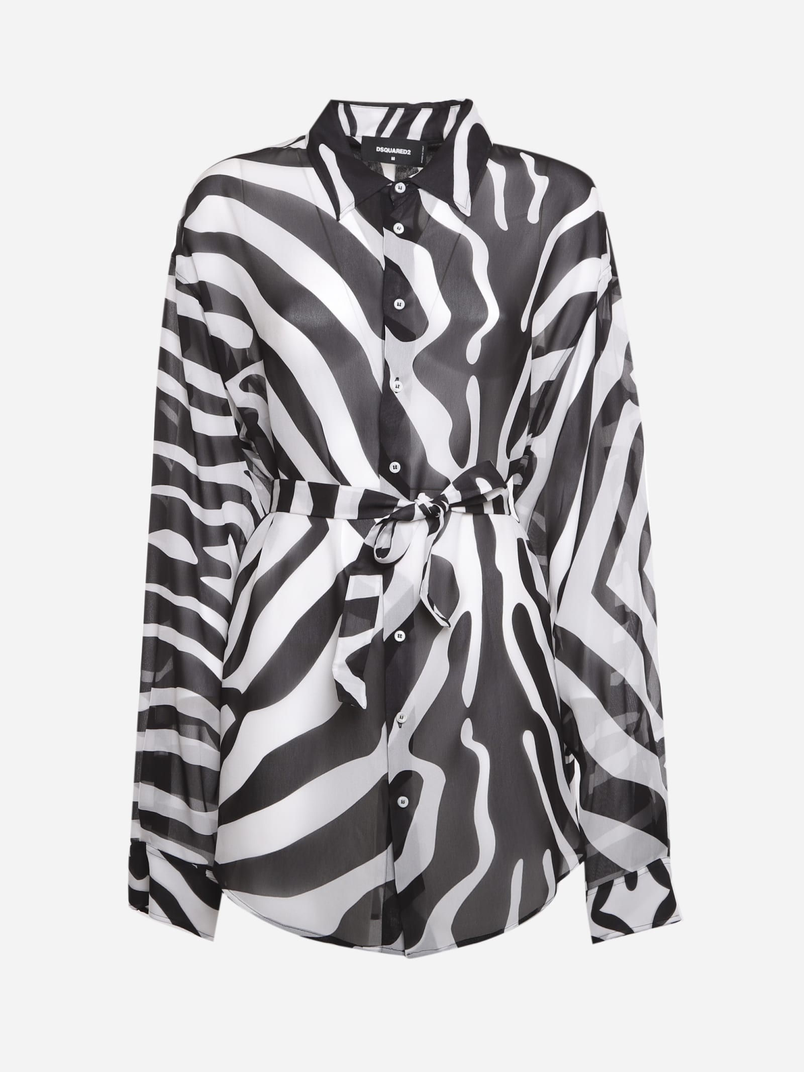 Dsquared2 Shirt With Matching Belt With Zebra Print