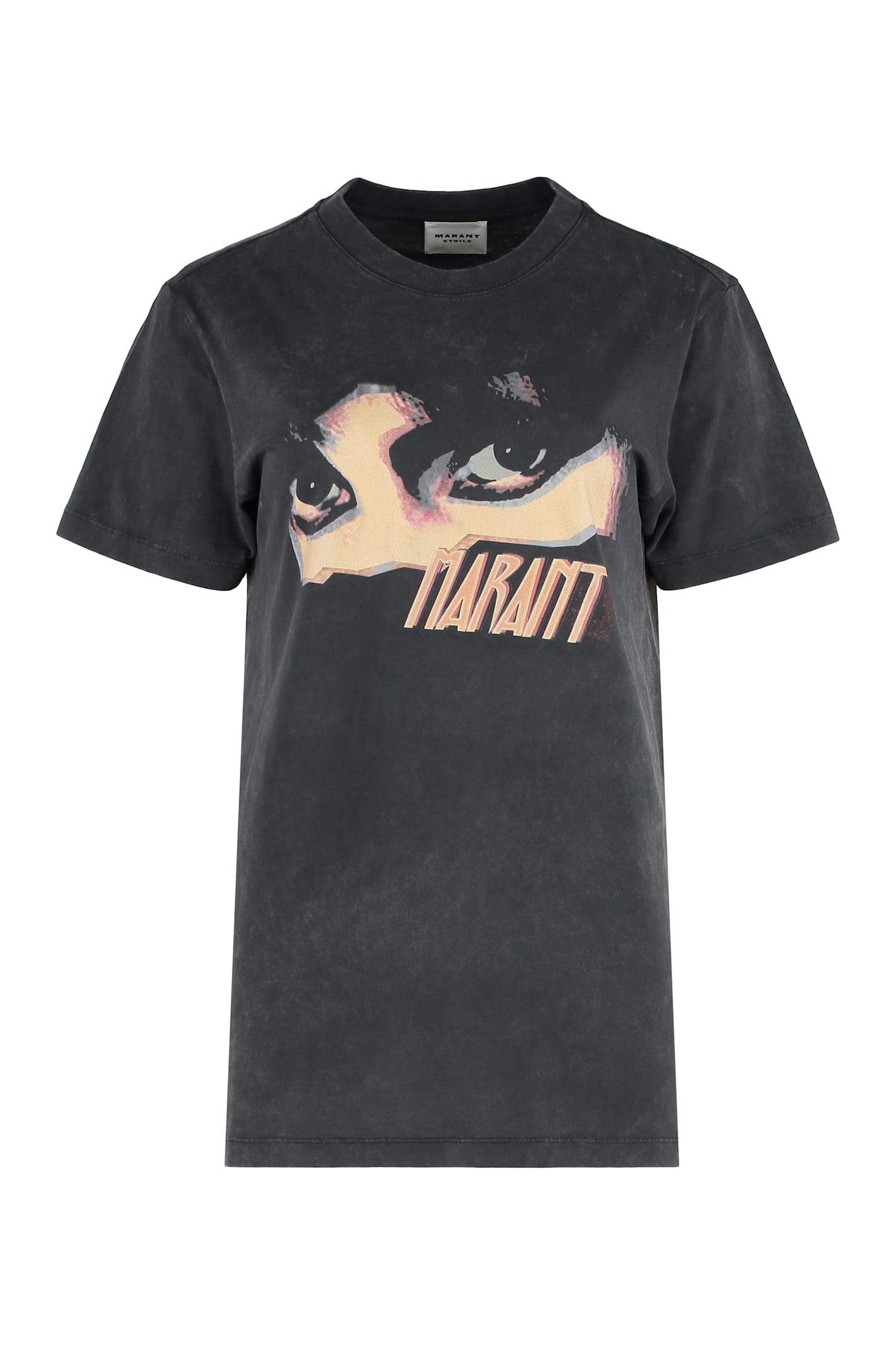 Isabel Marant Étoile Isabel Marant Etoile Slate Cotton Zoeline T-shit In Black