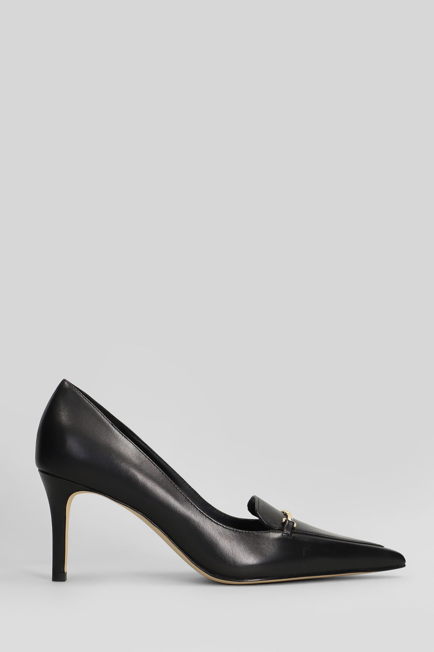 Michael Kors Lena Pump Pumps In Black Leather In Black