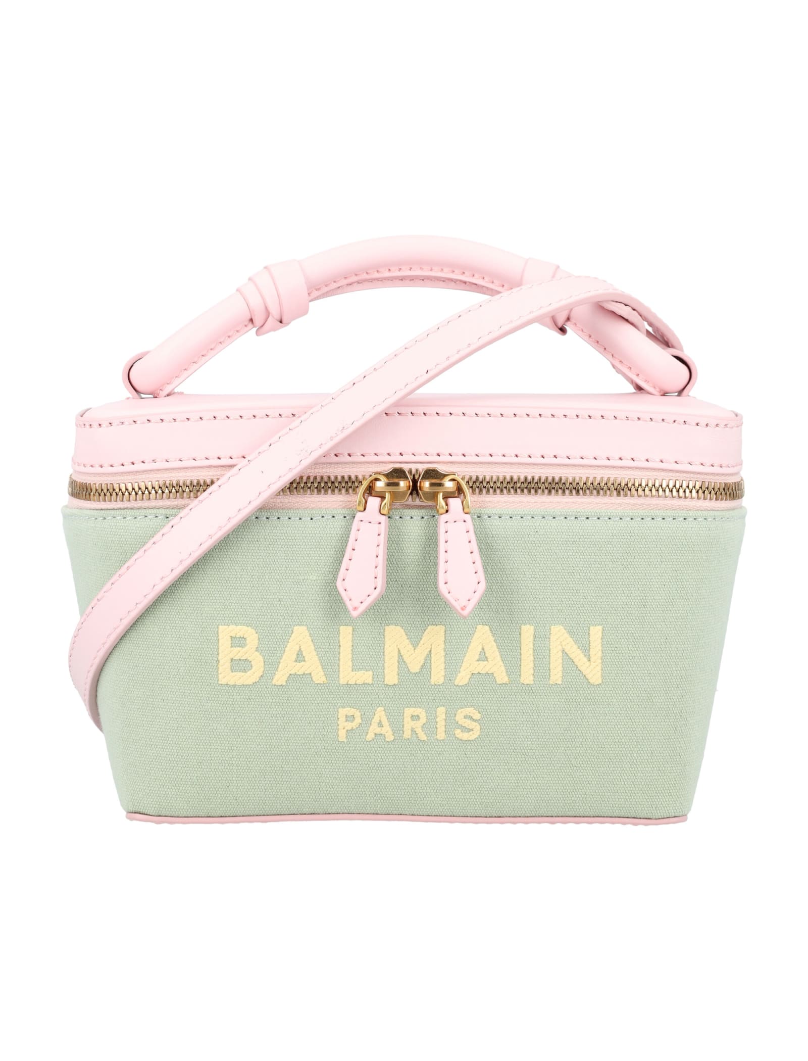 Shop Balmain B-army Vanity Case In Mint