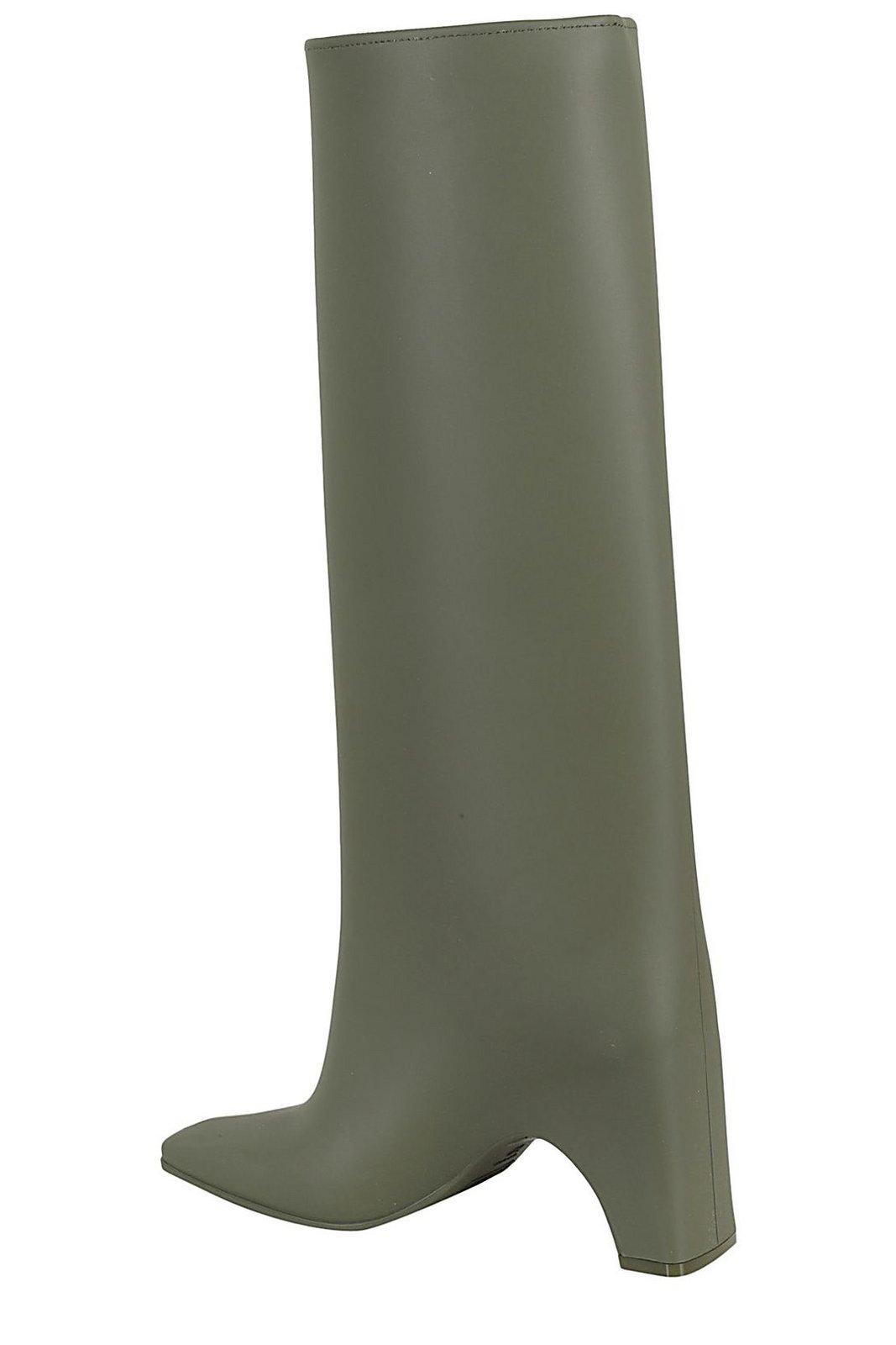 Shop Coperni Knee-high Bridge Boots In Green