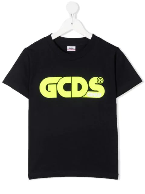 Gcds Mini Kids' Logo-printed T-shirt In Blu