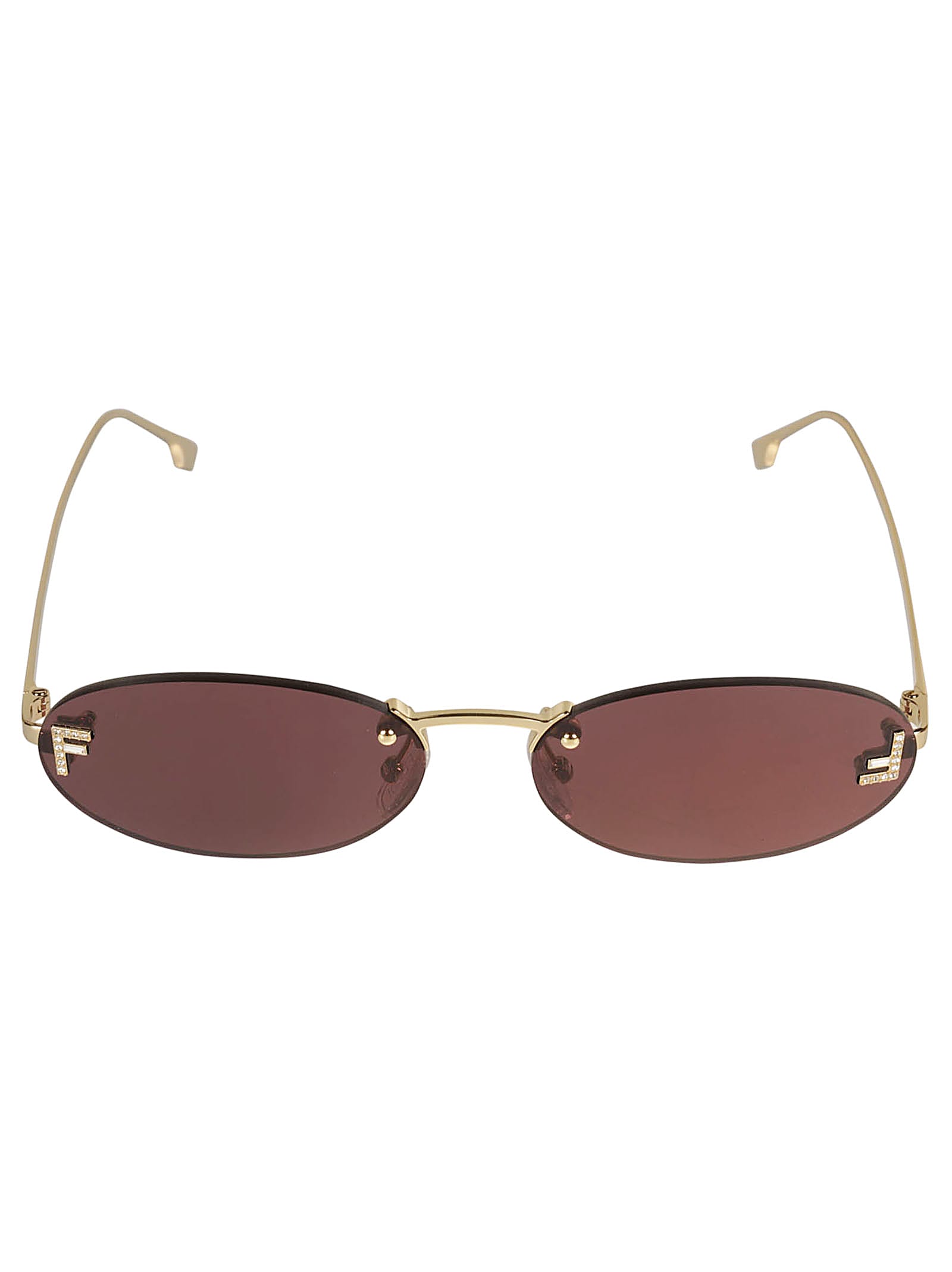 Rimless Oval Sunglasses