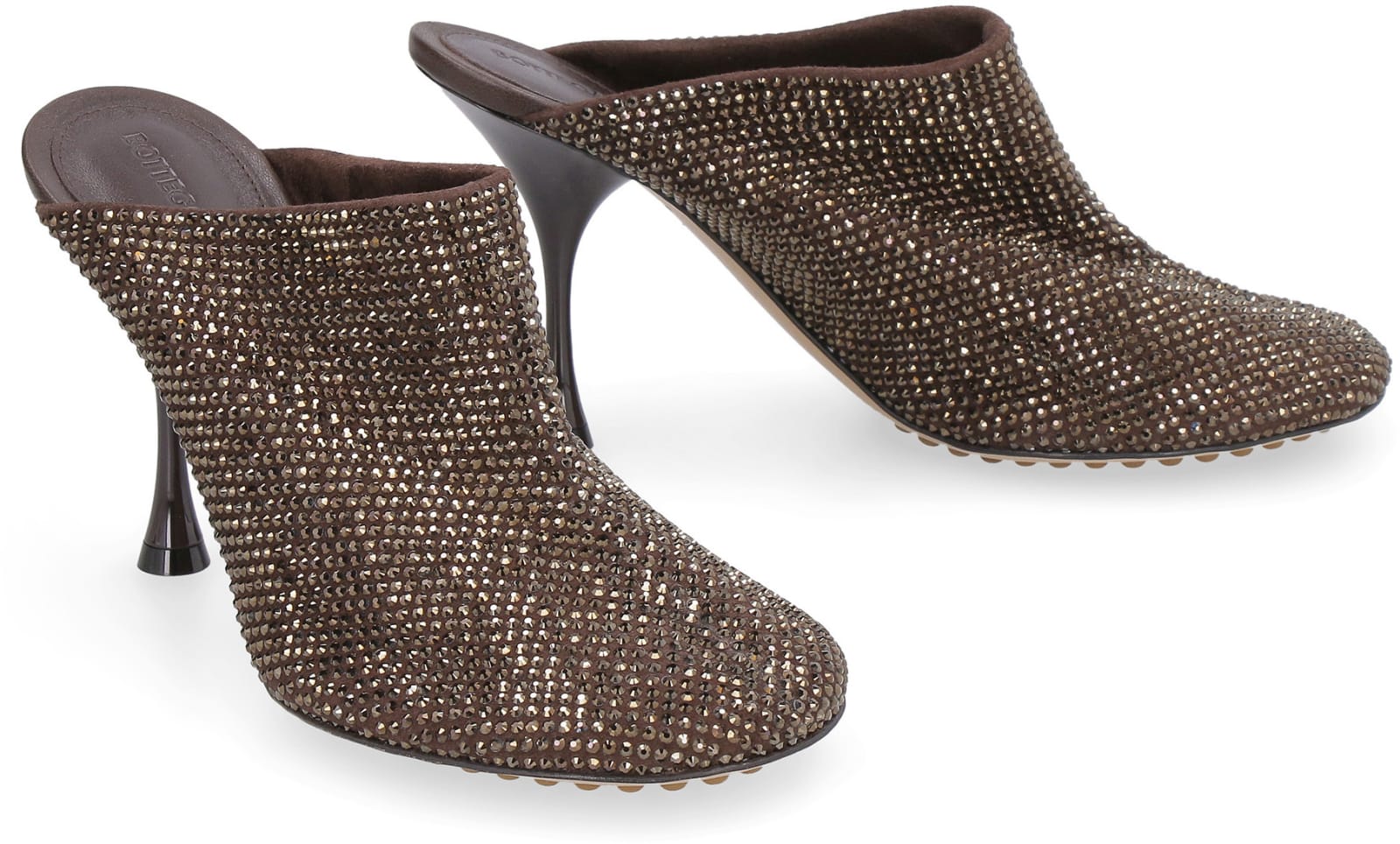 BOTTEGA VENETA SPARKLE DOT SOCK LEATHER MULES