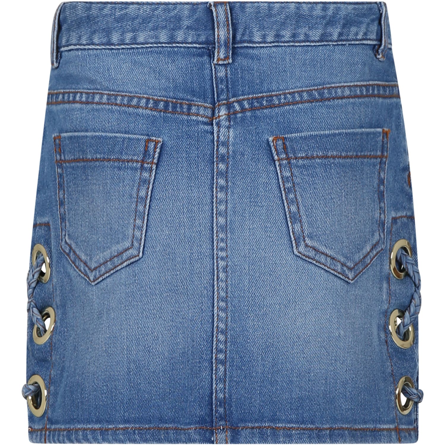 Chloé Casual Denim Skirt For Girl In Denim