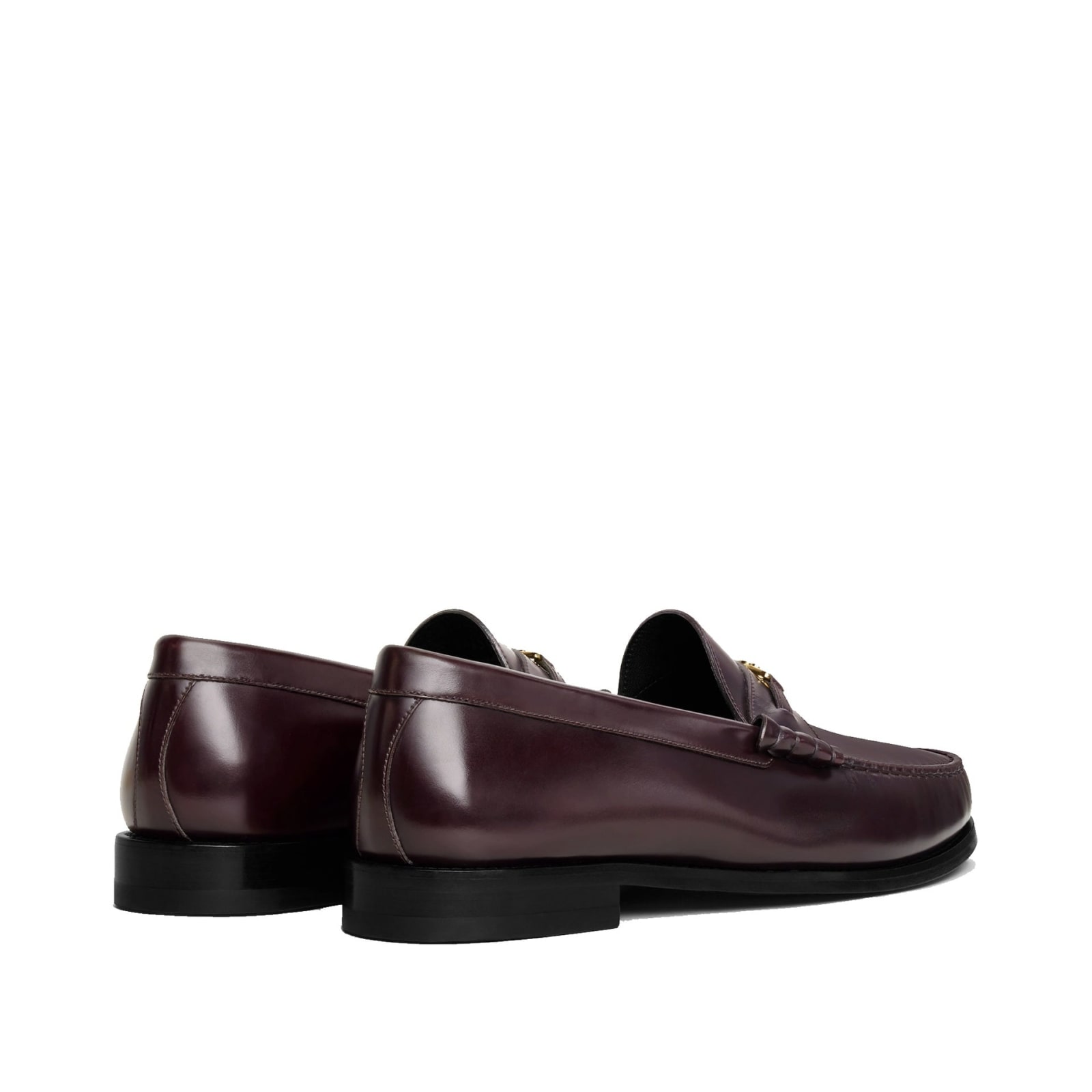 Shop Celine Triomphe Loafers In Red