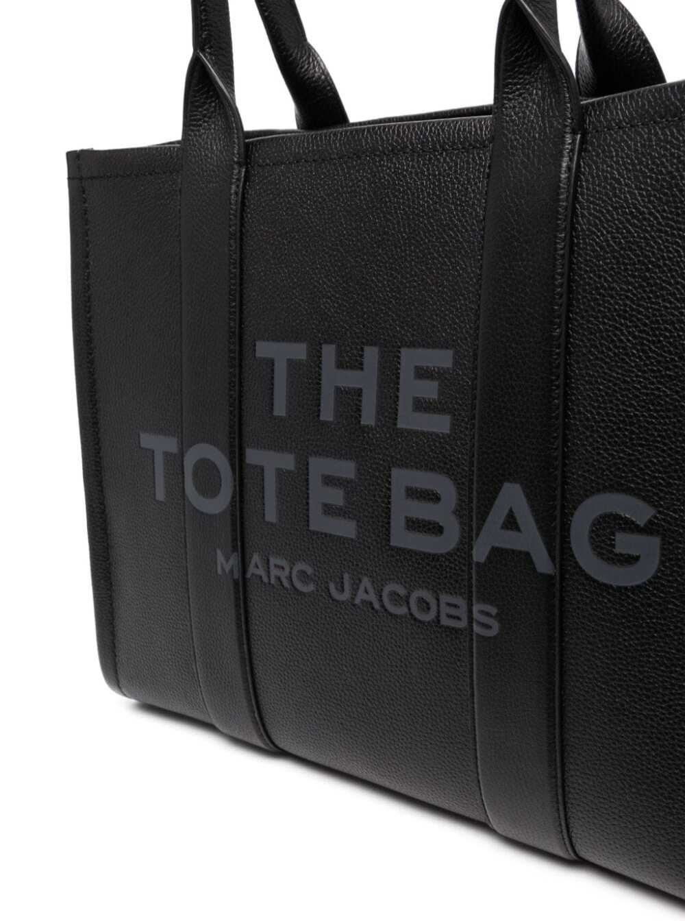 Shop Marc Jacobs The Large Tote Leather In Black