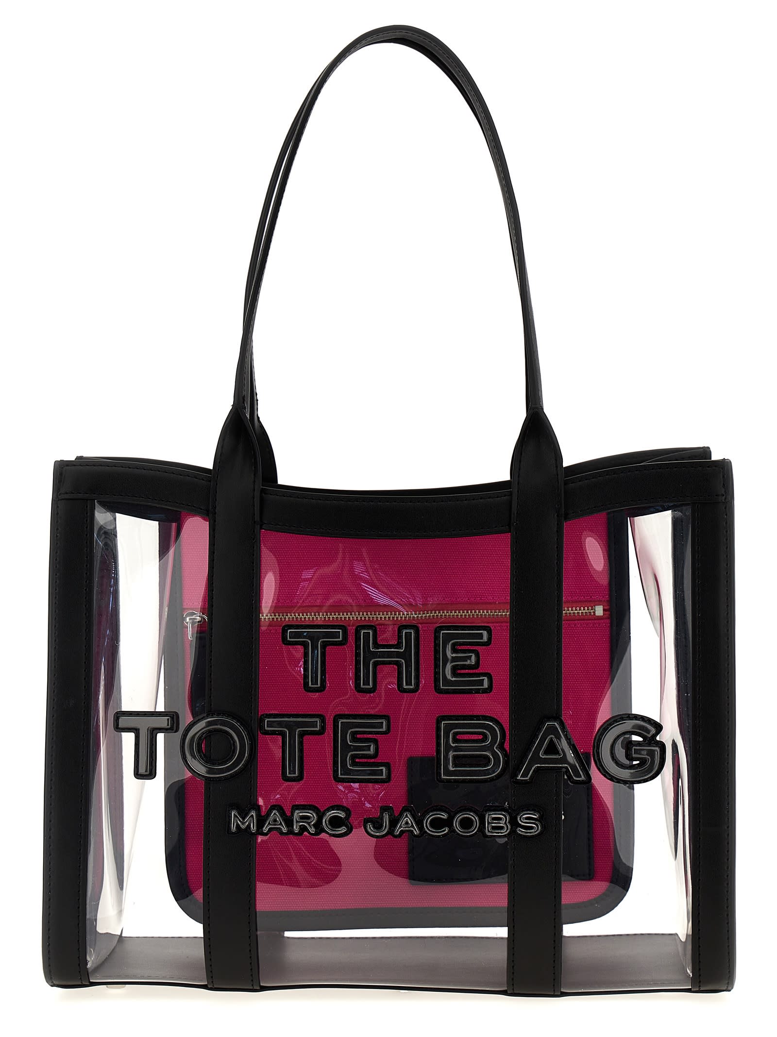 Shop Marc Jacobs The Clear Medium Tote Bag Shopping Bag In Black