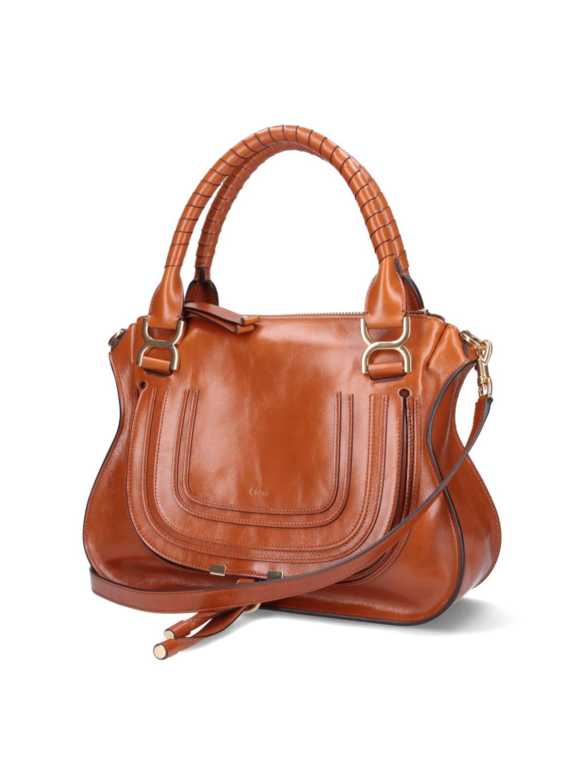 Shop Chloé Marcie Crossbody Bag In Brown