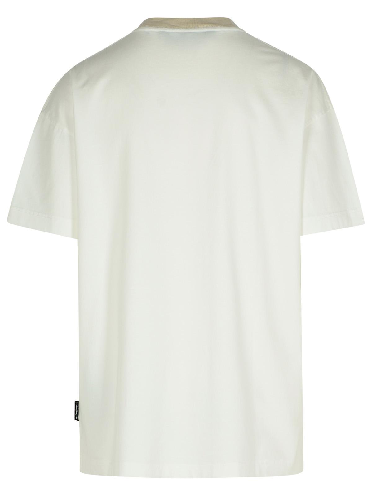 Shop Palm Angels Angel Pency White Cotton T-shirt