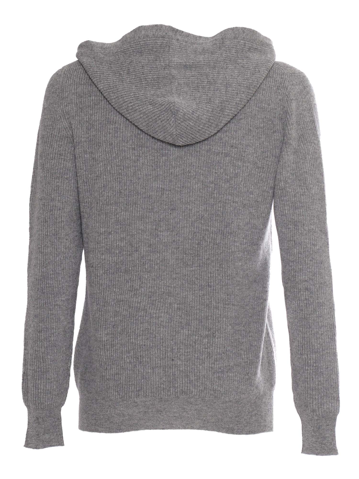 Ballantyne Hodded Pullover In Grey