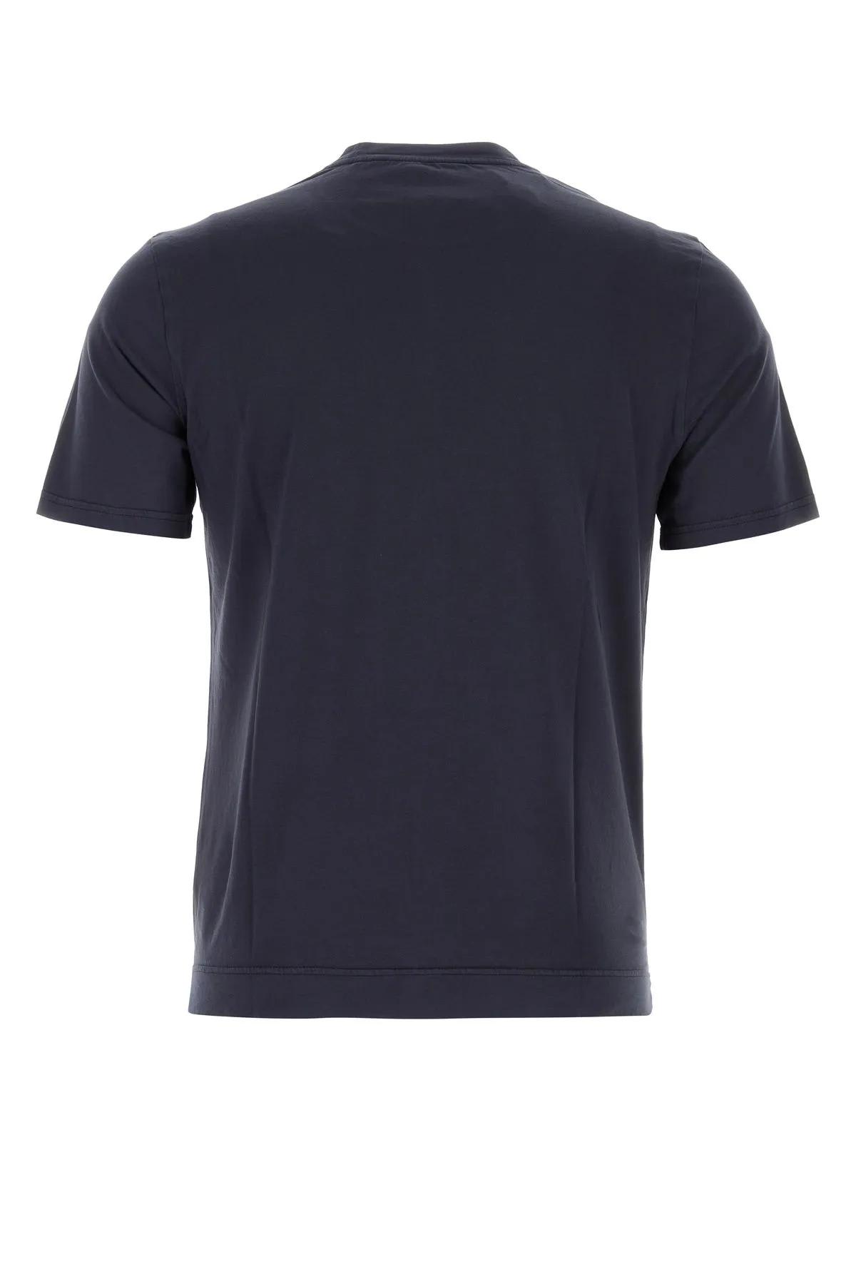 Shop Fedeli Midnight Blue Cotton Extreme T-shirt