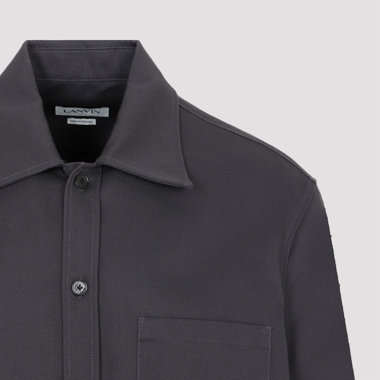 Shop Lanvin Twisted Cocoon Overshirt In Steel