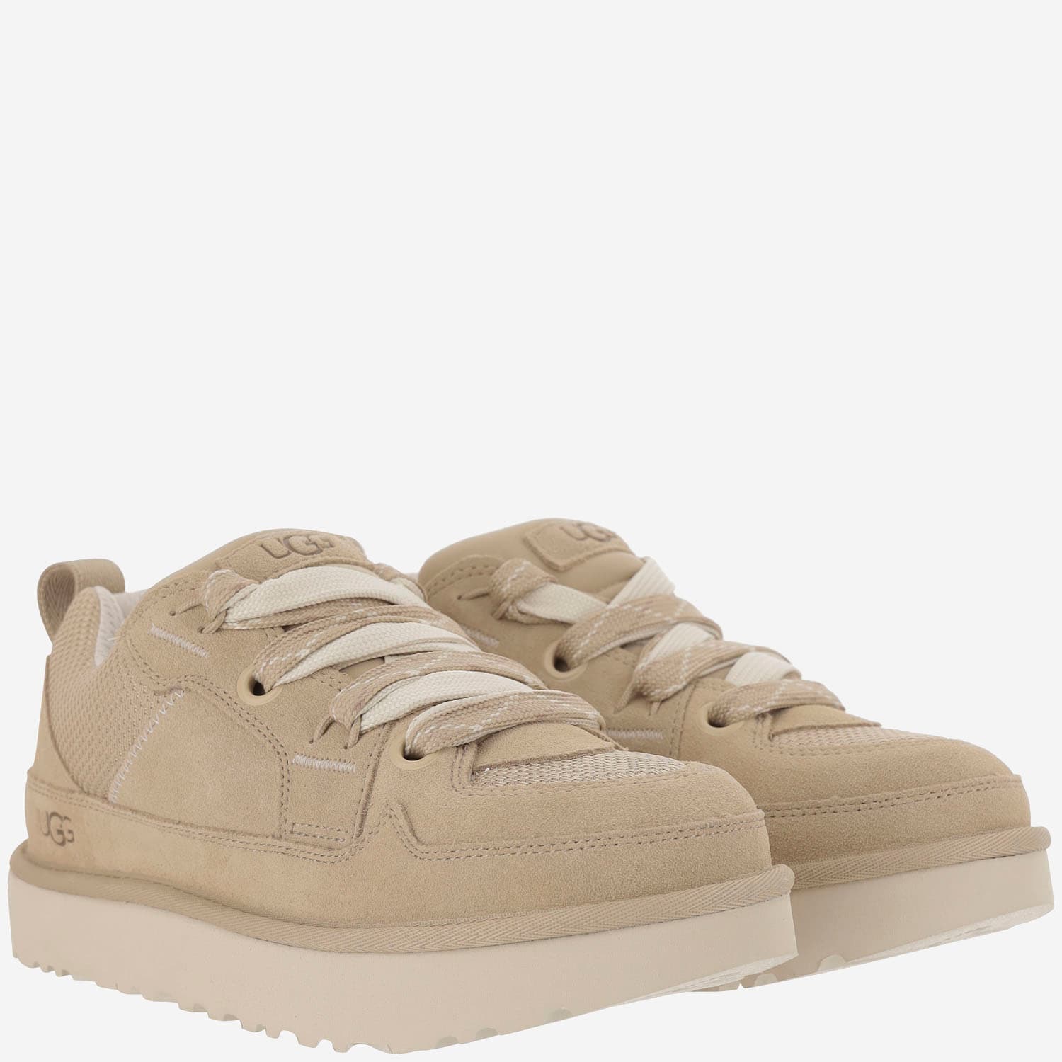 Shop Ugg Lo Lowmel Low Sneaker In Suede In Beige