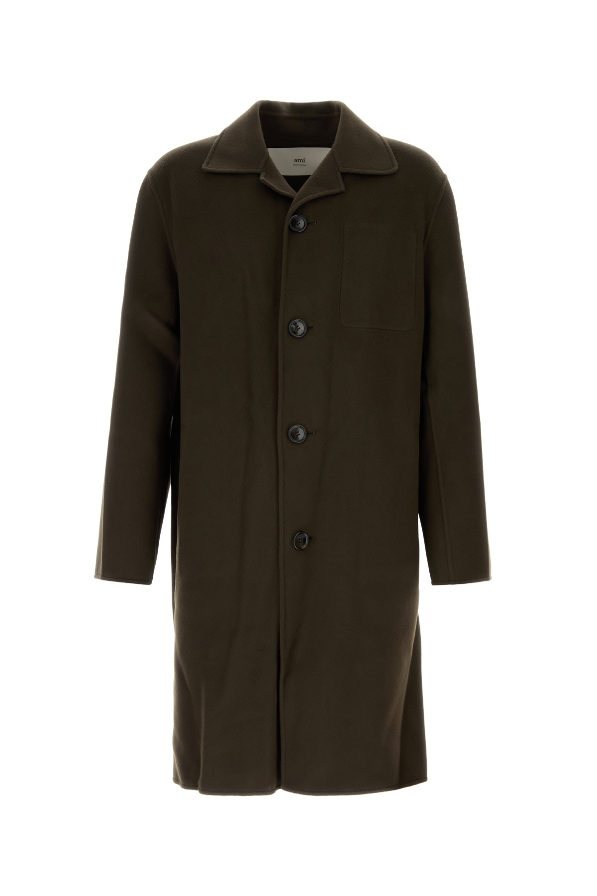 Shop Ami Alexandre Mattiussi Car Coat In Darkcoffee