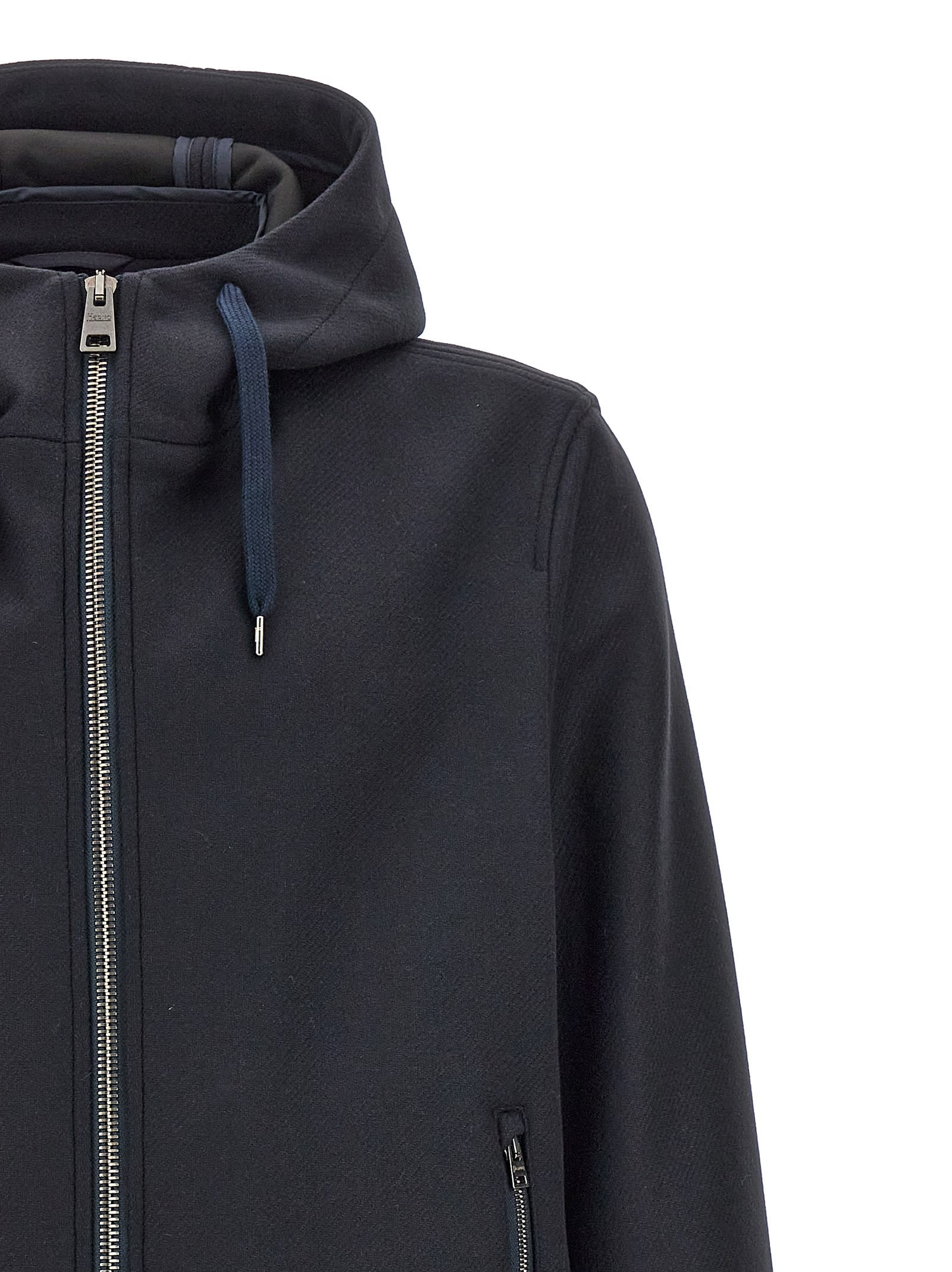 Herno Hooded Parka In Technical Fabric In Animal Print