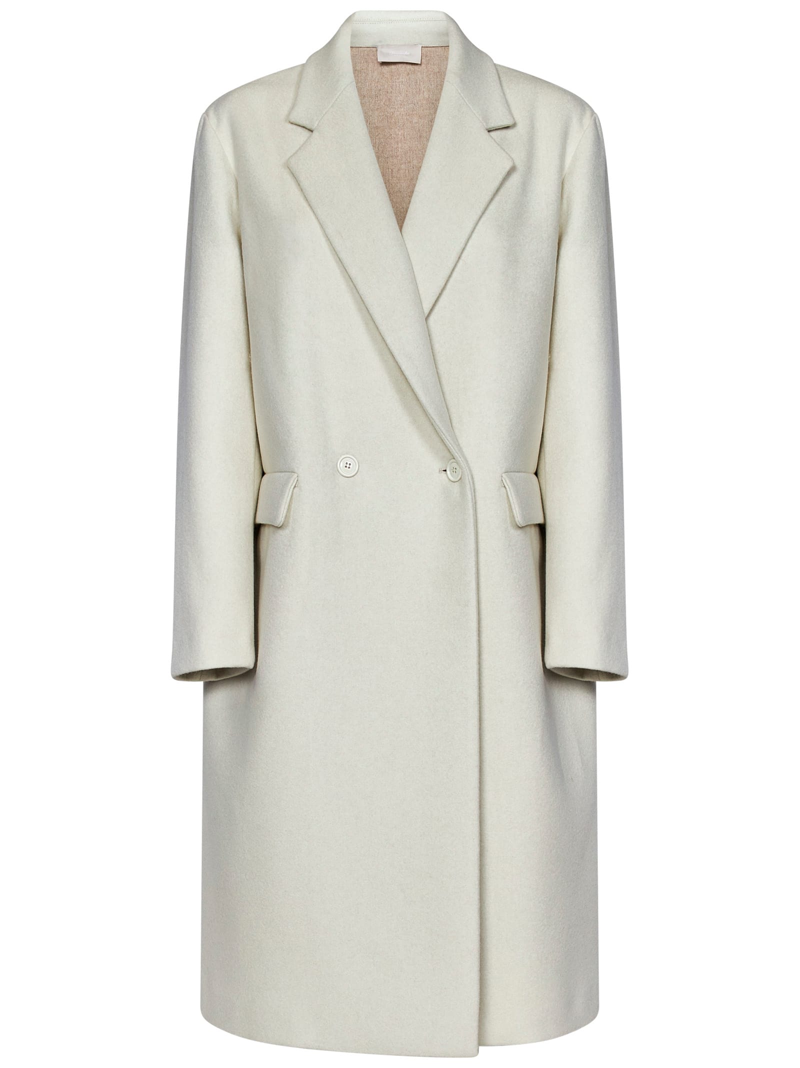 Shop Drumohr Coat In White