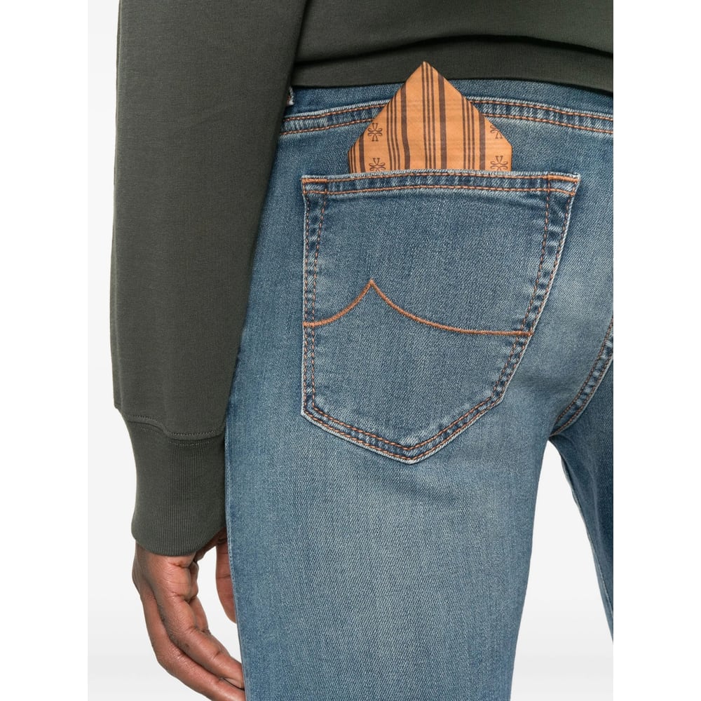 Jacob Cohen Belt Loop Jeans In Blue