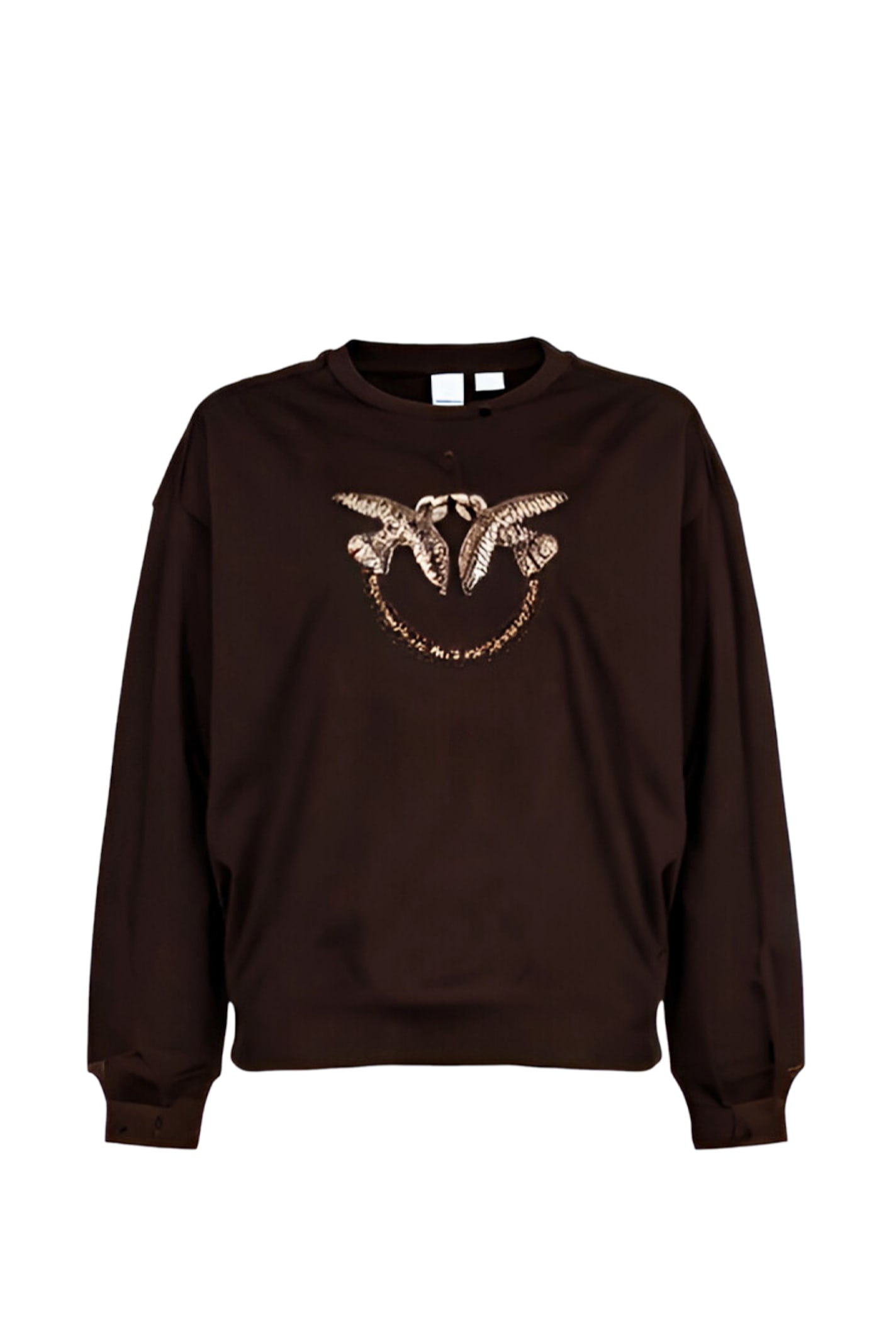 Shop Pinko Nelly Sweatshirt In Brown