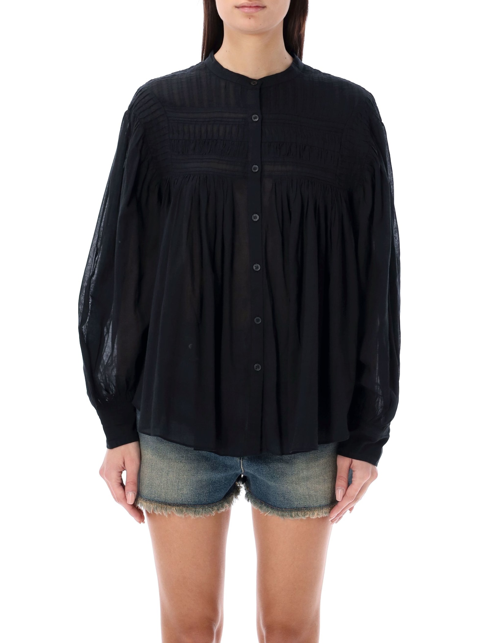 Shop Marant Etoile Plalia Shirt In Black